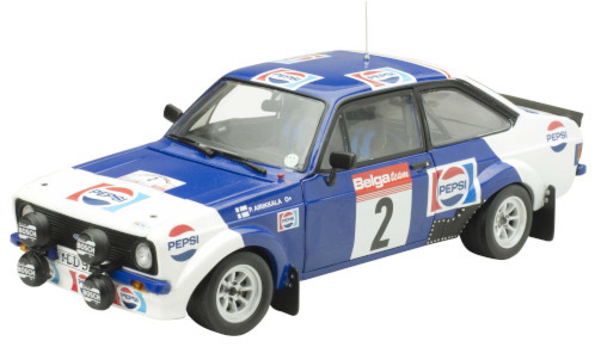 Ford Escort 1/18 Sun Star MkII RS1800 No.2 Pepsi Circuit des Ardennes 1983 mit Decals P.Airikkala/J.Piironen modelauto