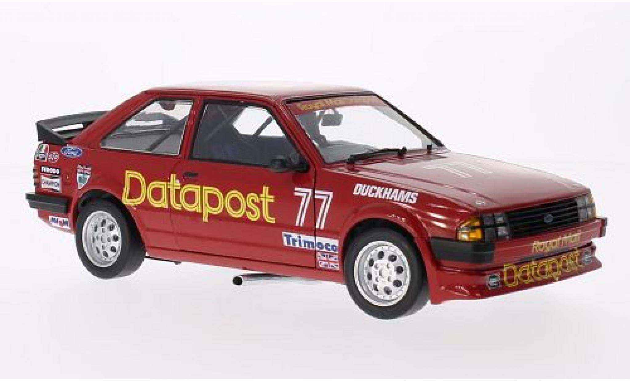 Ford Escort 1/18 Sun Star MKIII RS 1600i RHD No.77 Royal Mail Datapost British Saloon Car Championship 1984 R.Longman modelauto