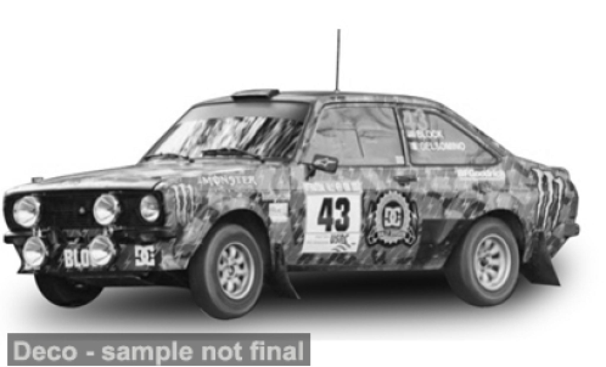 Ford Escort 1/18 Sun Star RS 1800 Rally New York 2023 #43 1:18 modelauto