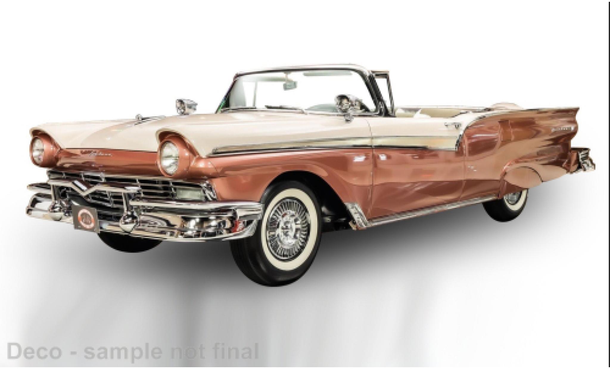 Ford Fairlane 1/18 Sun Star 500 Skyliner groen/beige 1957 1:18 modelauto
