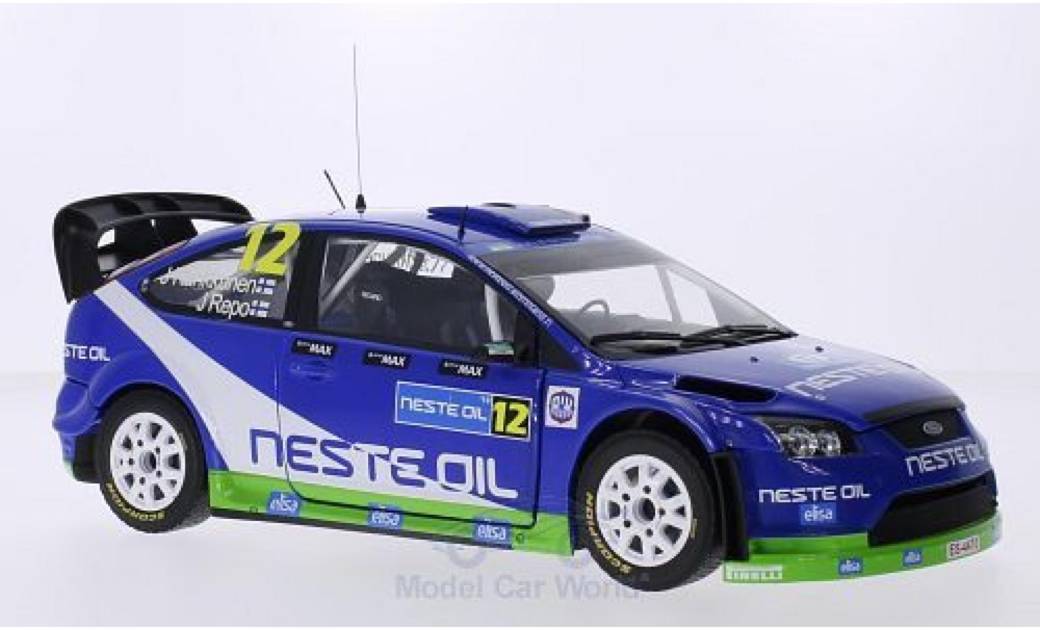 Ford Focus 1/18 Sun Star RS WRC08 No.12 M-Sport Neste Oil Rally Finnland 2010 J.Kankkunen/J.Repo modelauto
