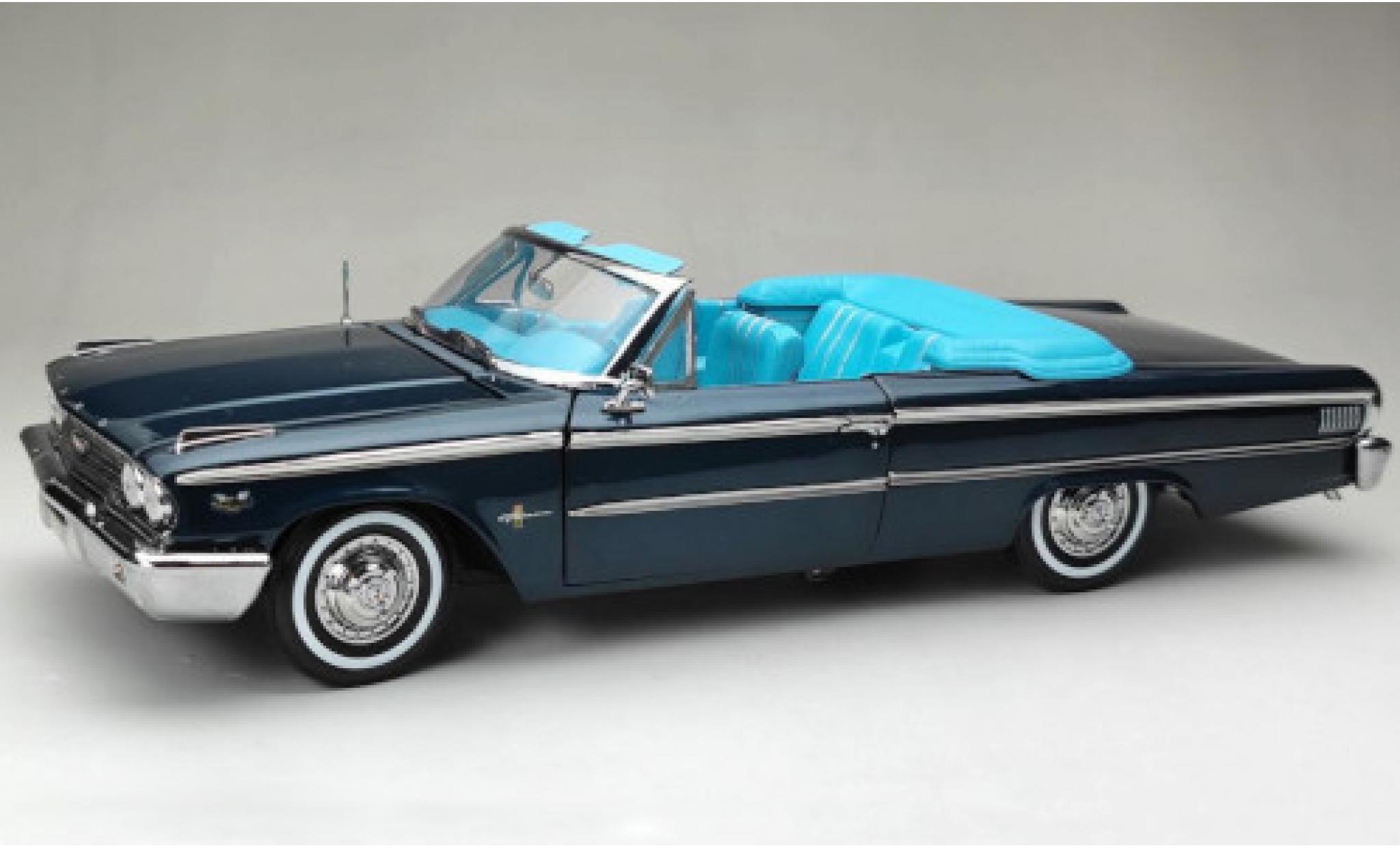 Ford Galaxy 1/18 Sun Star Galaxie 500 XL Cabriolet blauw 1963 modelauto