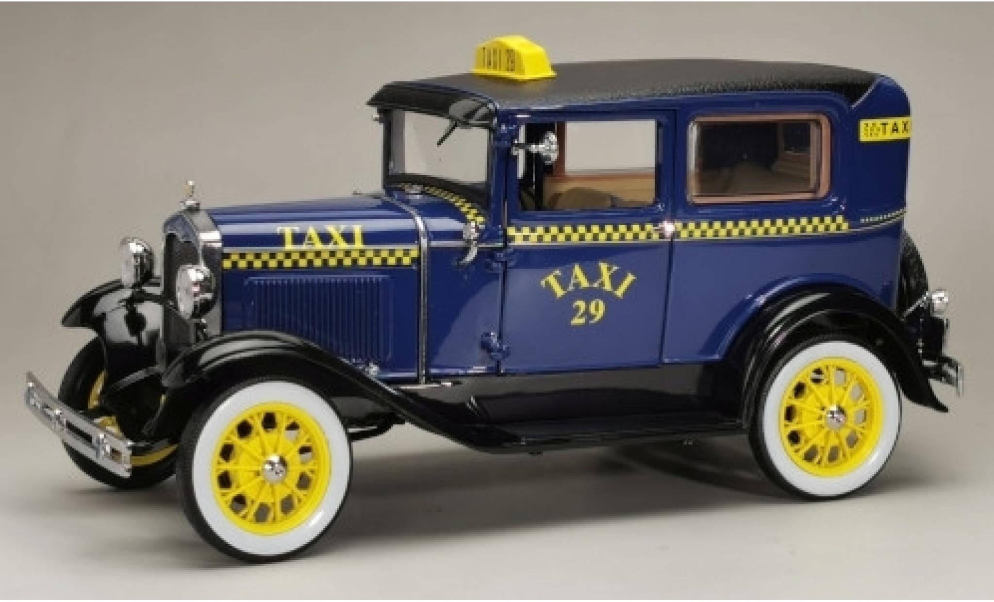 Ford Model A 1/18 Sun Star Tudor blauw/zwart Taxi 1931 No.29 modelauto