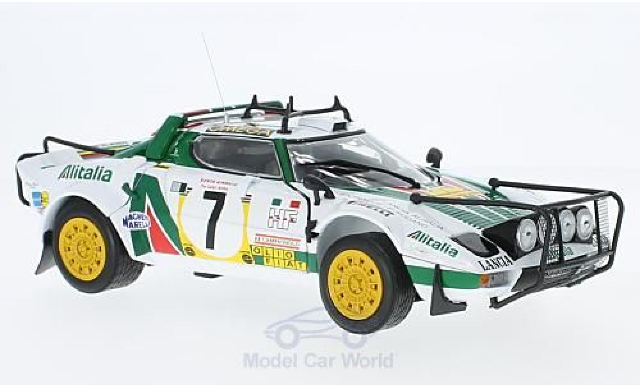 Lancia Stratos 1/18 Sun Star HF Rally No.7 Alitalia Rallye WM Safari Rallye 1977 S.Munari/P.Sodano ohne Vitrine modelauto