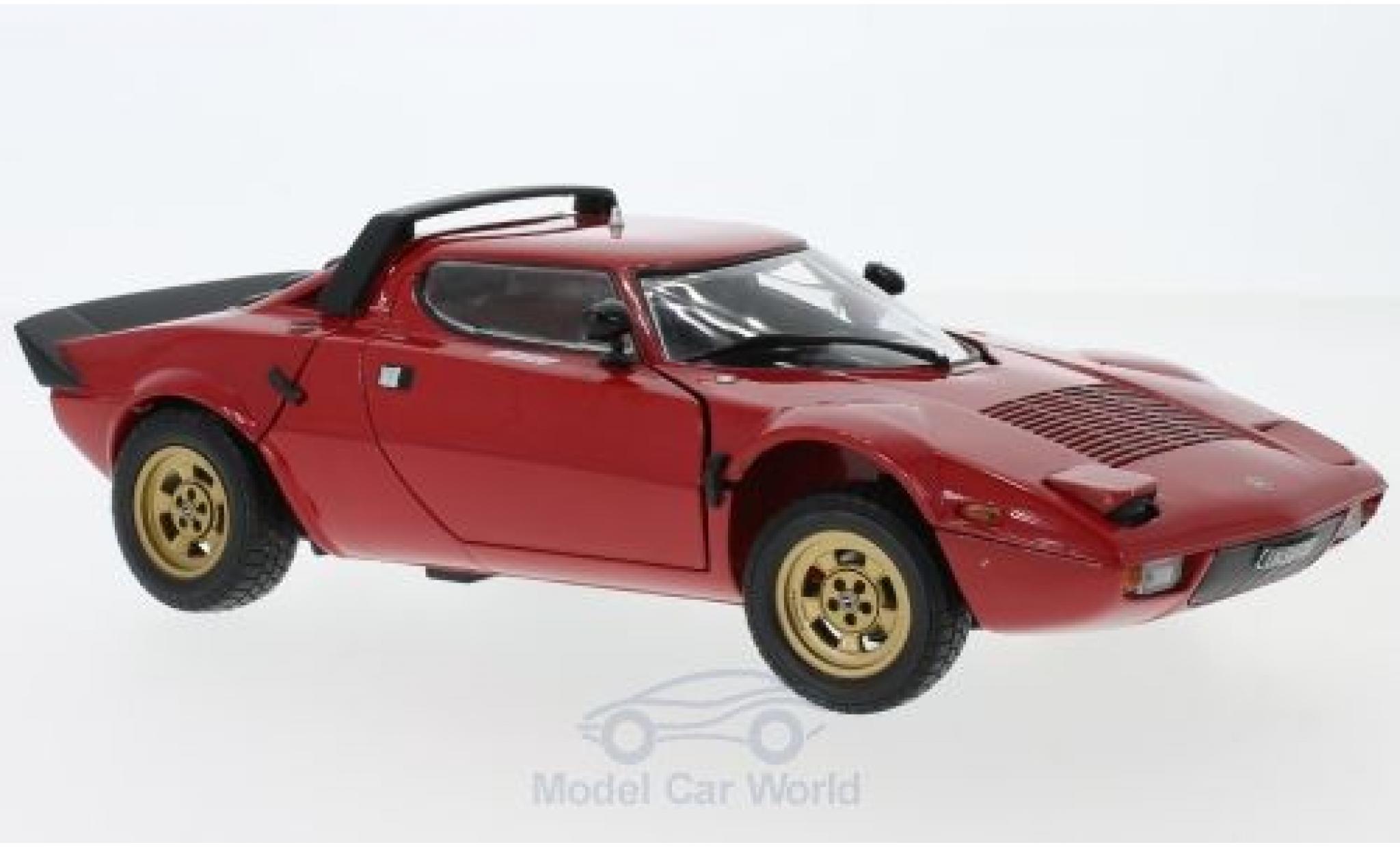 Lancia Stratos 1/18 Sun Star Stradale rood 1975 ohne Vitrine modelauto