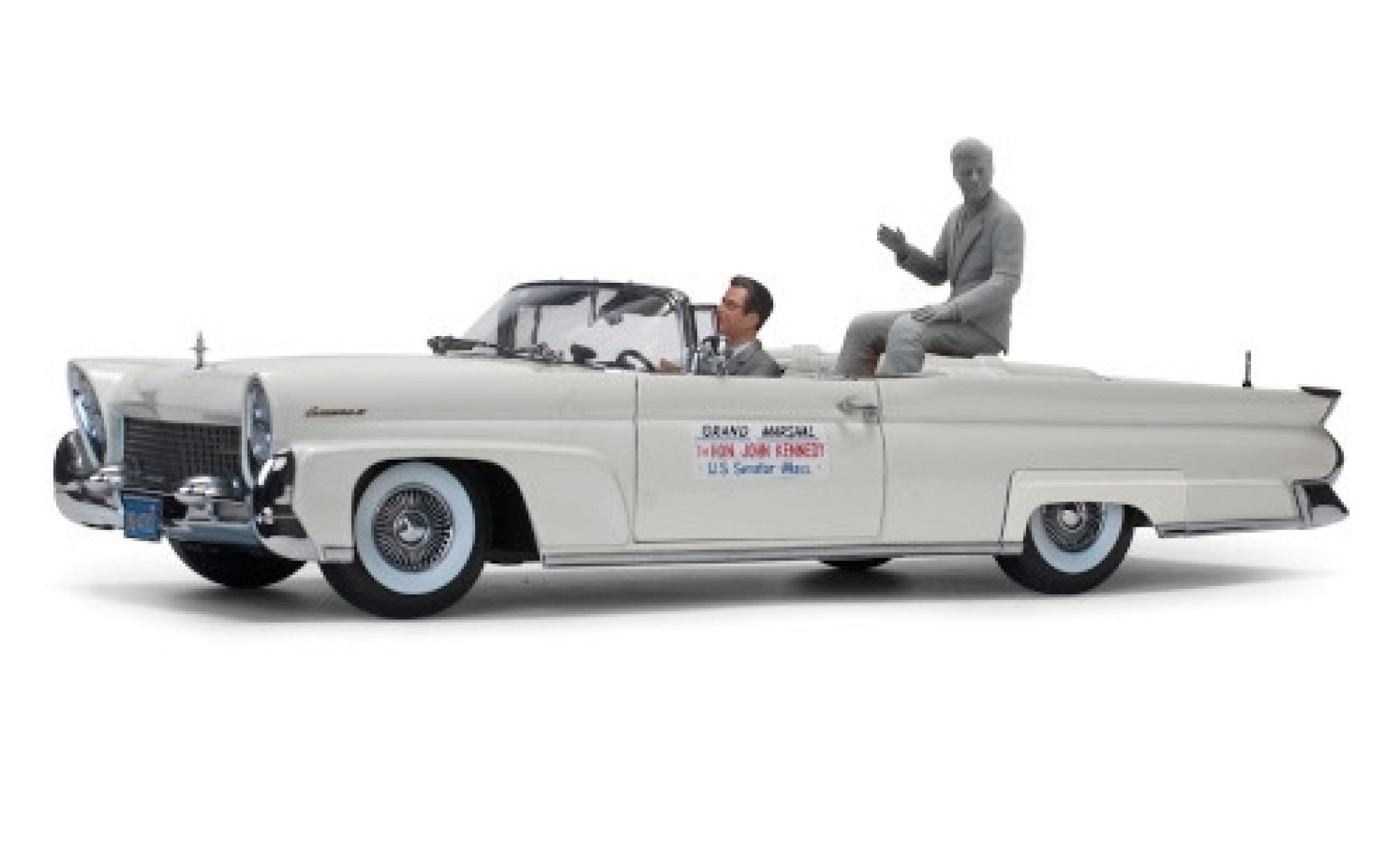 Lincoln Continental 1/18 Sun Star Mk III Cabriolet metallic grijs John F.Kennedy in Oregon 1960 1958 mit 2 Figuren modelauto