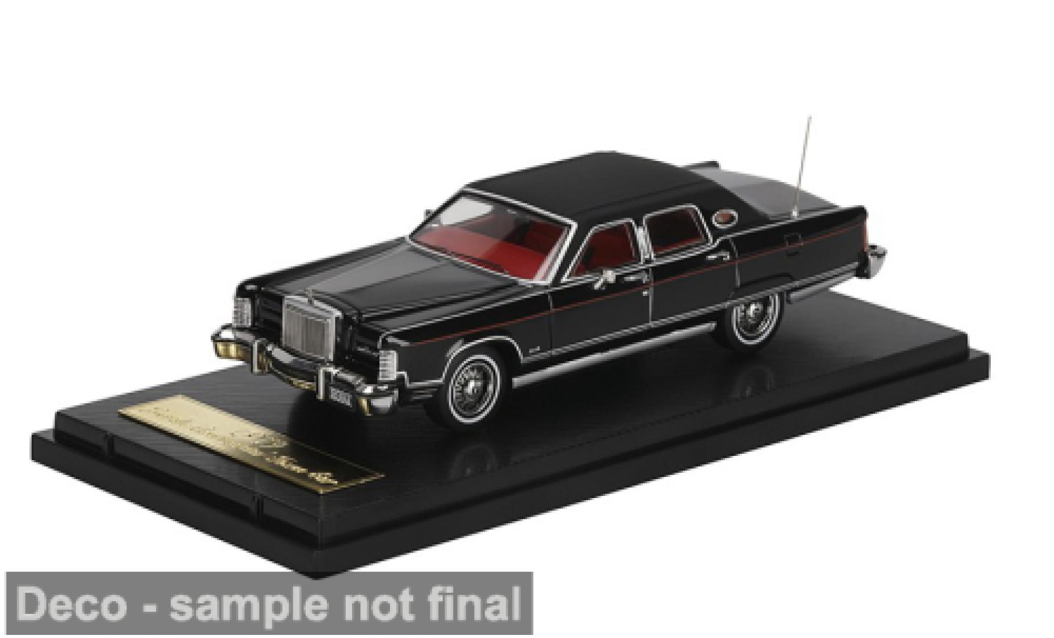 Lincoln Continental 1/64 Sun Star Town Car zwart 1979 1:64 modelauto