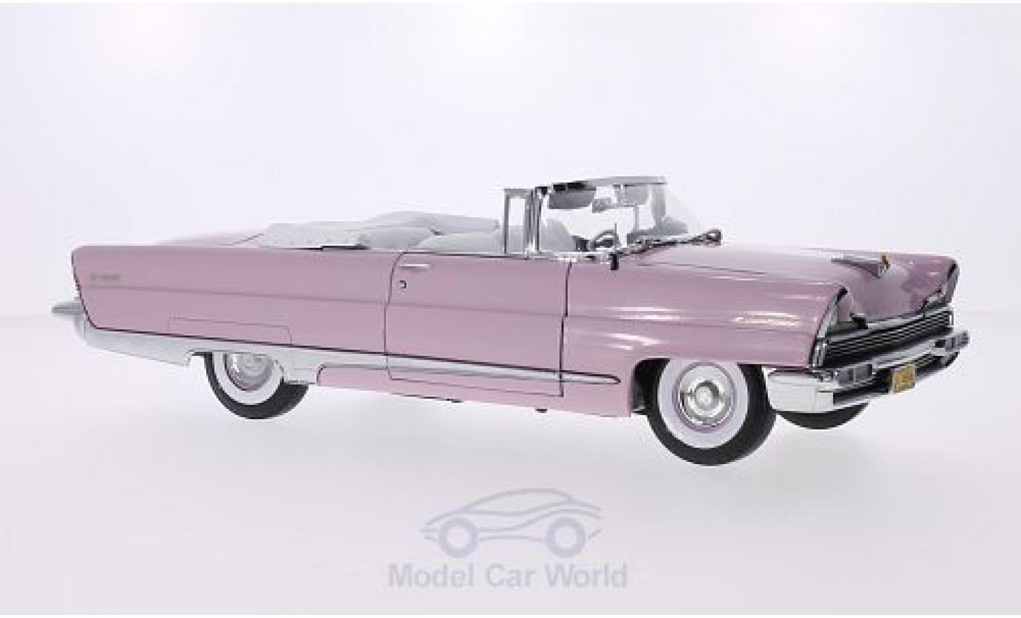 Lincoln Premiere 1/18 Sun Star Cabriolet roze 1956 Verdeck ge&ouml;ffnet modelauto