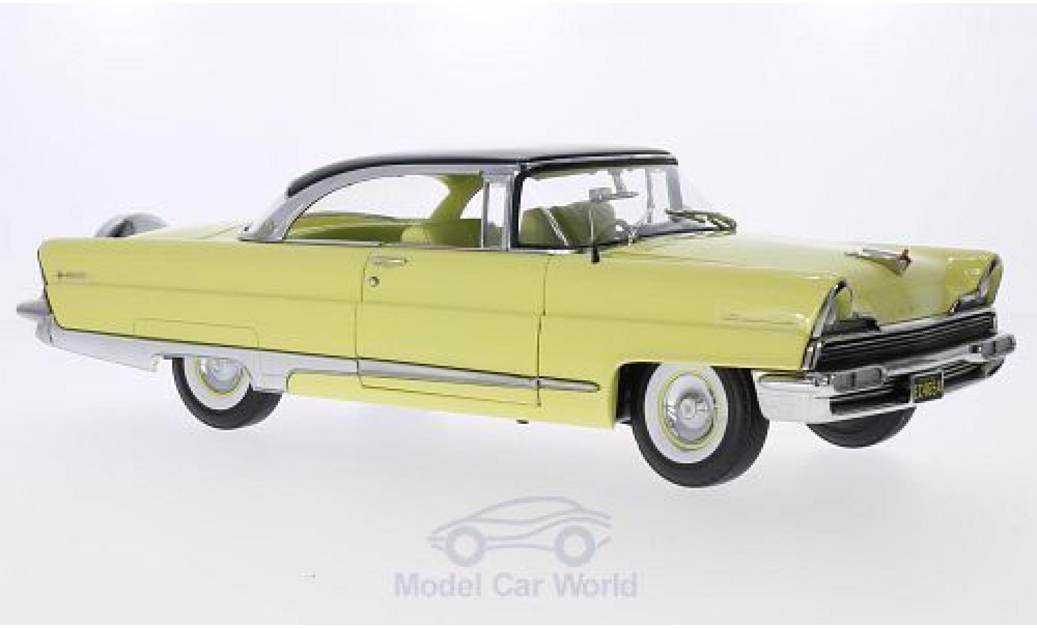 Lincoln Premiere 1/18 Sun Star Hardtop geel/zwart 1956 modelauto