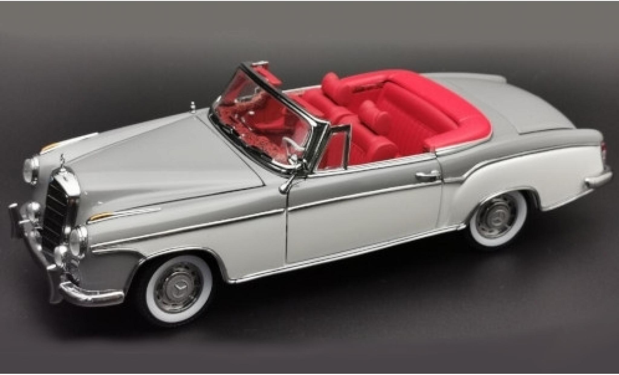 Mercedes 220 1/18 Sun Star SE Cabriolet (W180 II) grijs/wit 1958 Verdeck ge&ouml;ffnet modelauto