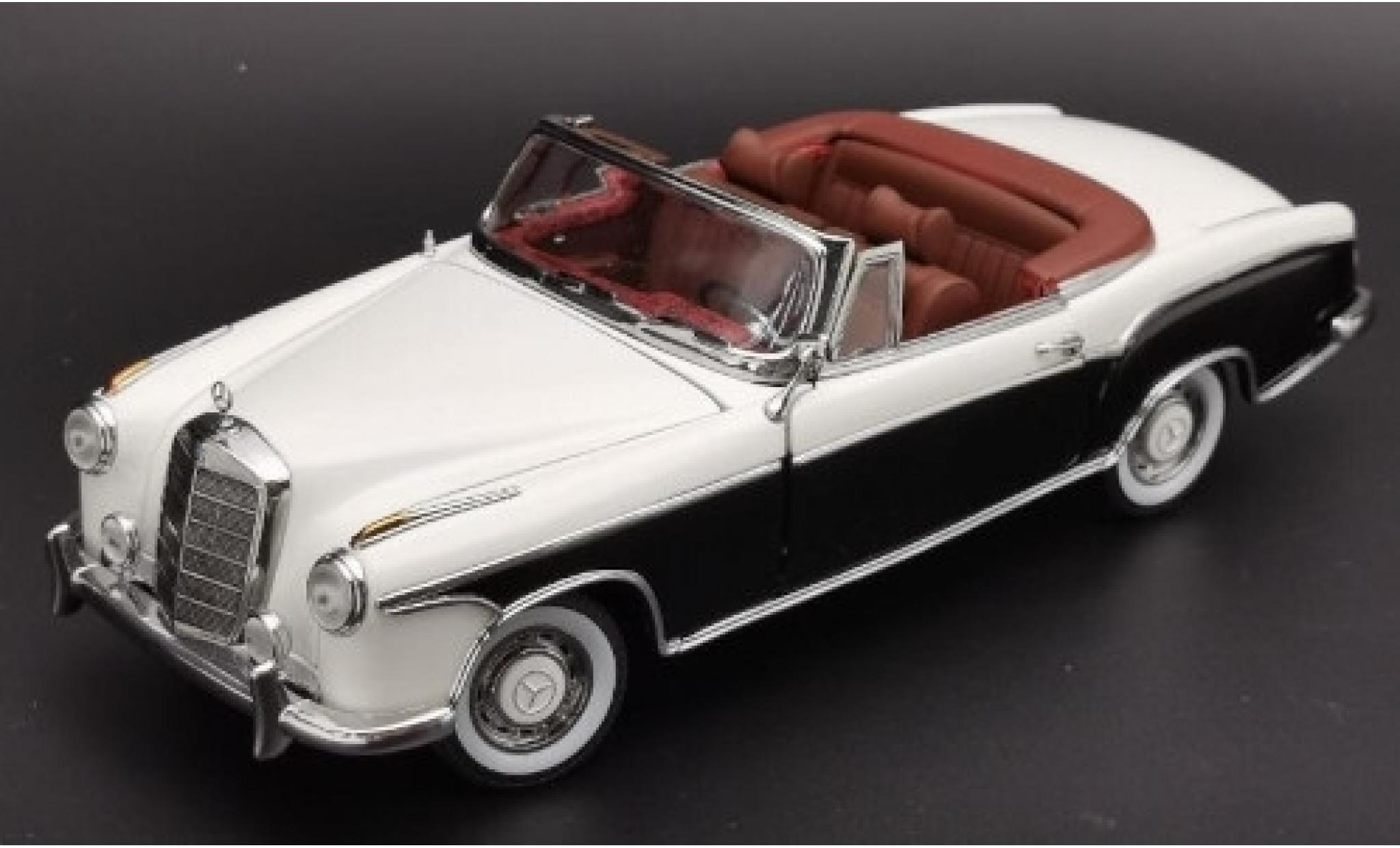 Mercedes 220 1/18 Sun Star SE Cabriolet (W180 II) wit/zwart 1958 Verdeck ge&ouml;ffnet modelauto