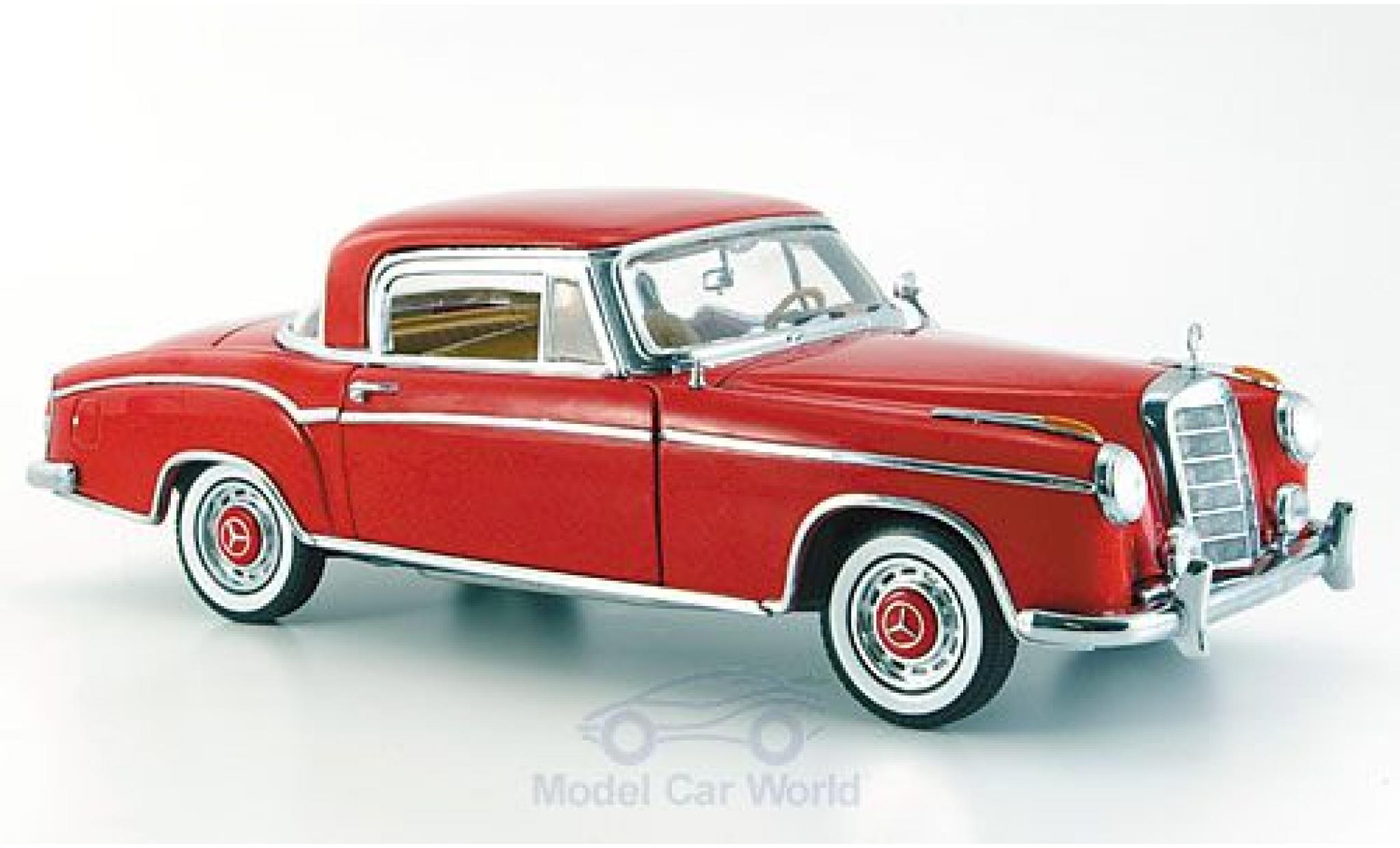Mercedes 220 1/18 Sun Star SE rood 1958 ohne Vitrine modelauto