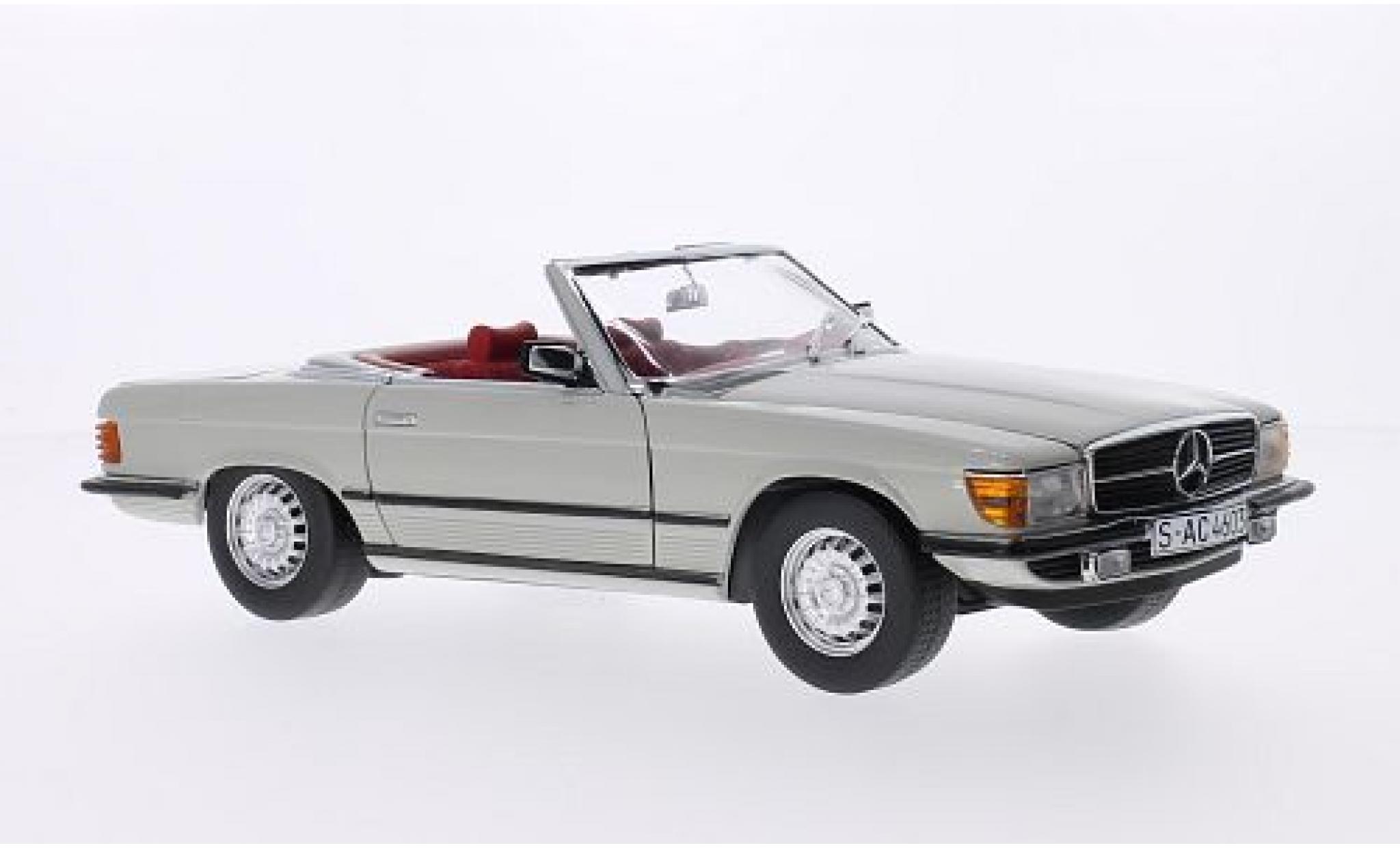 Mercedes 350 1/18 Sun Star SL (R107) grijs 1977 Verdeck ougroen modelauto