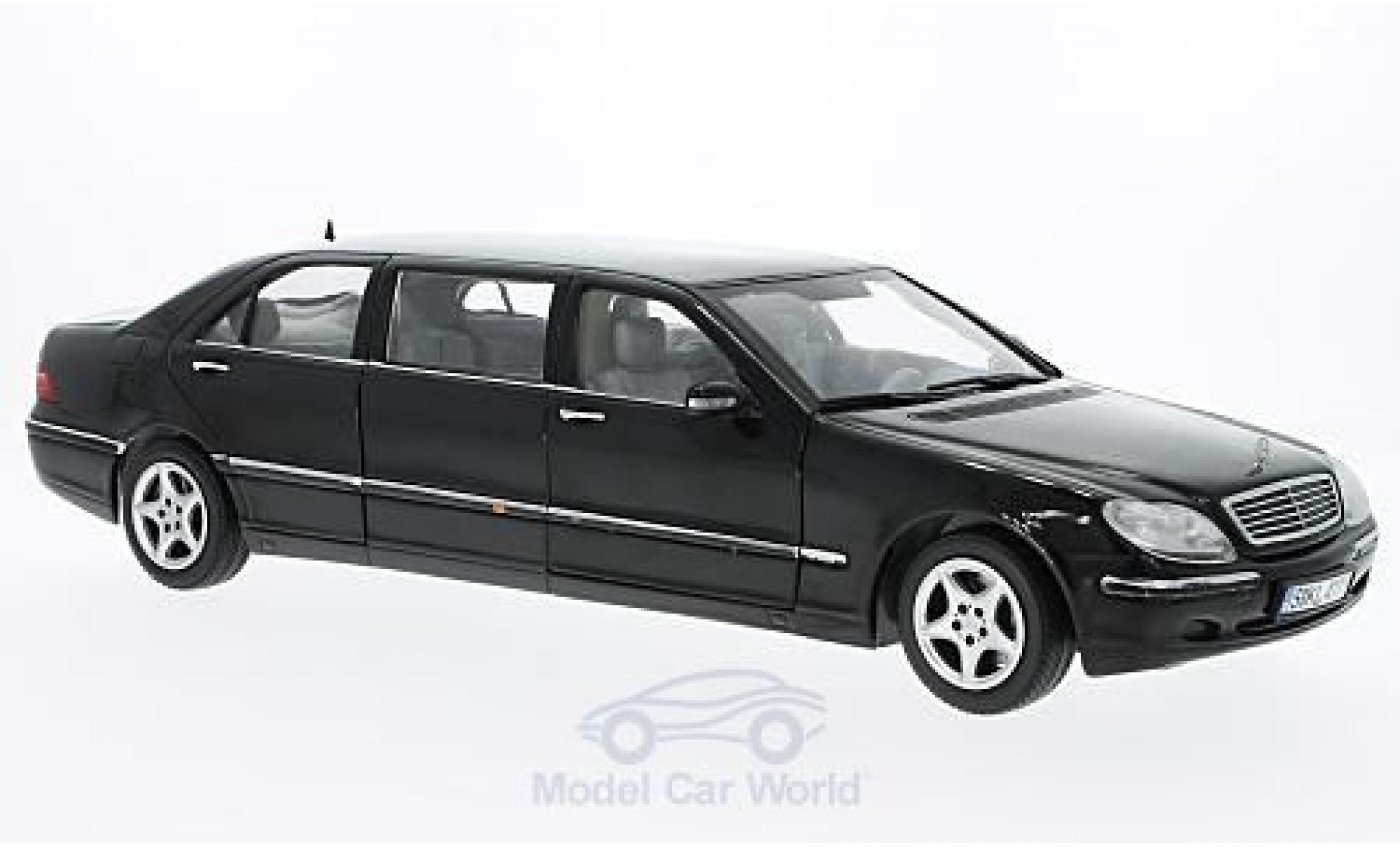 Mercedes Classe S 1/18 Sun Star Pullman zwart 2000 modelauto