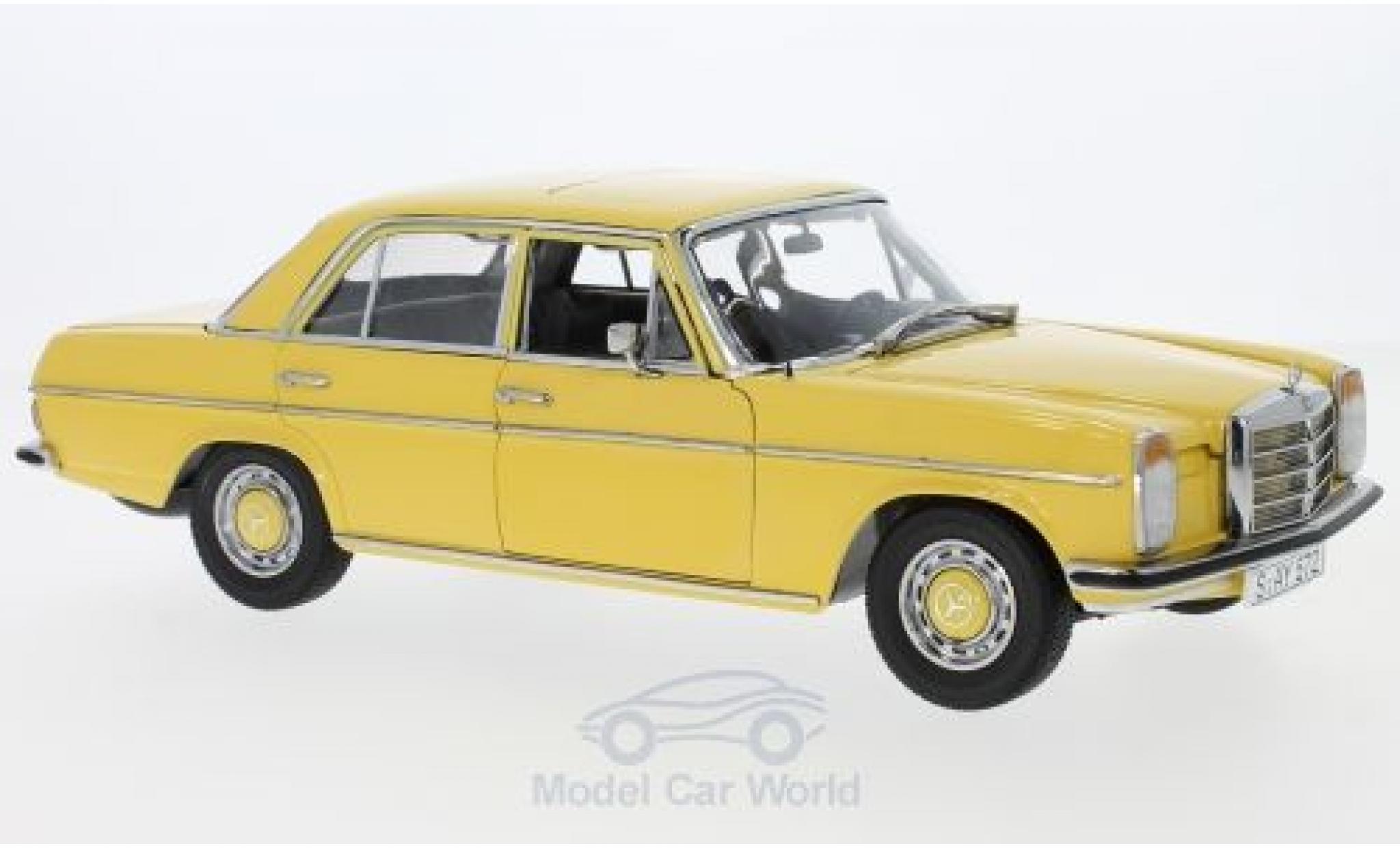 Mercedes Strich 1/18 Sun Star 8 Saloon geel 1968 modelauto
