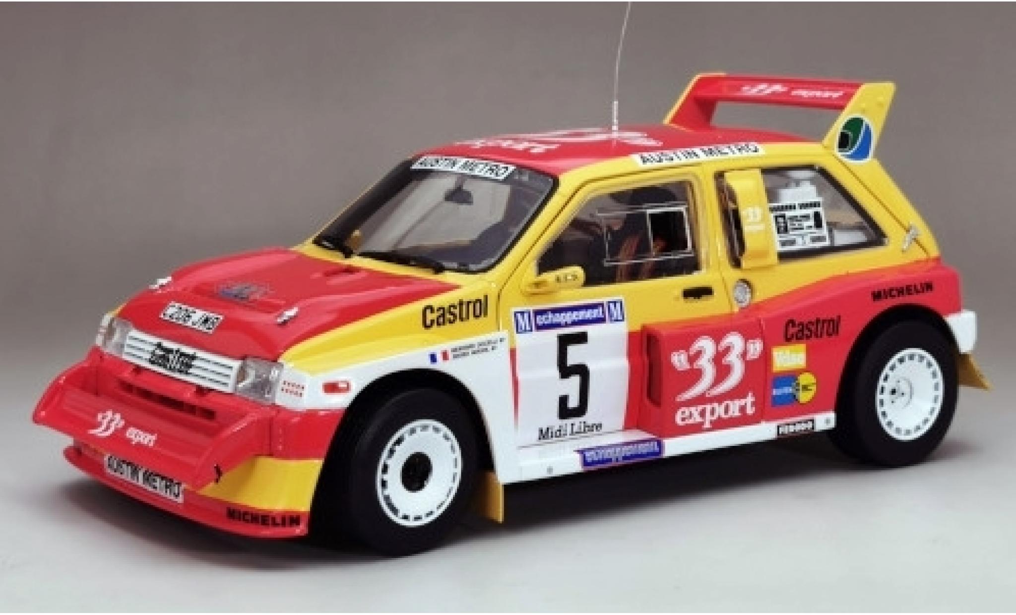 MG Metro 1/18 Sun Star 6R4 No.5 33 Export Criterium des Cevennes 1986 D.Auriol/B.Occelli modelauto