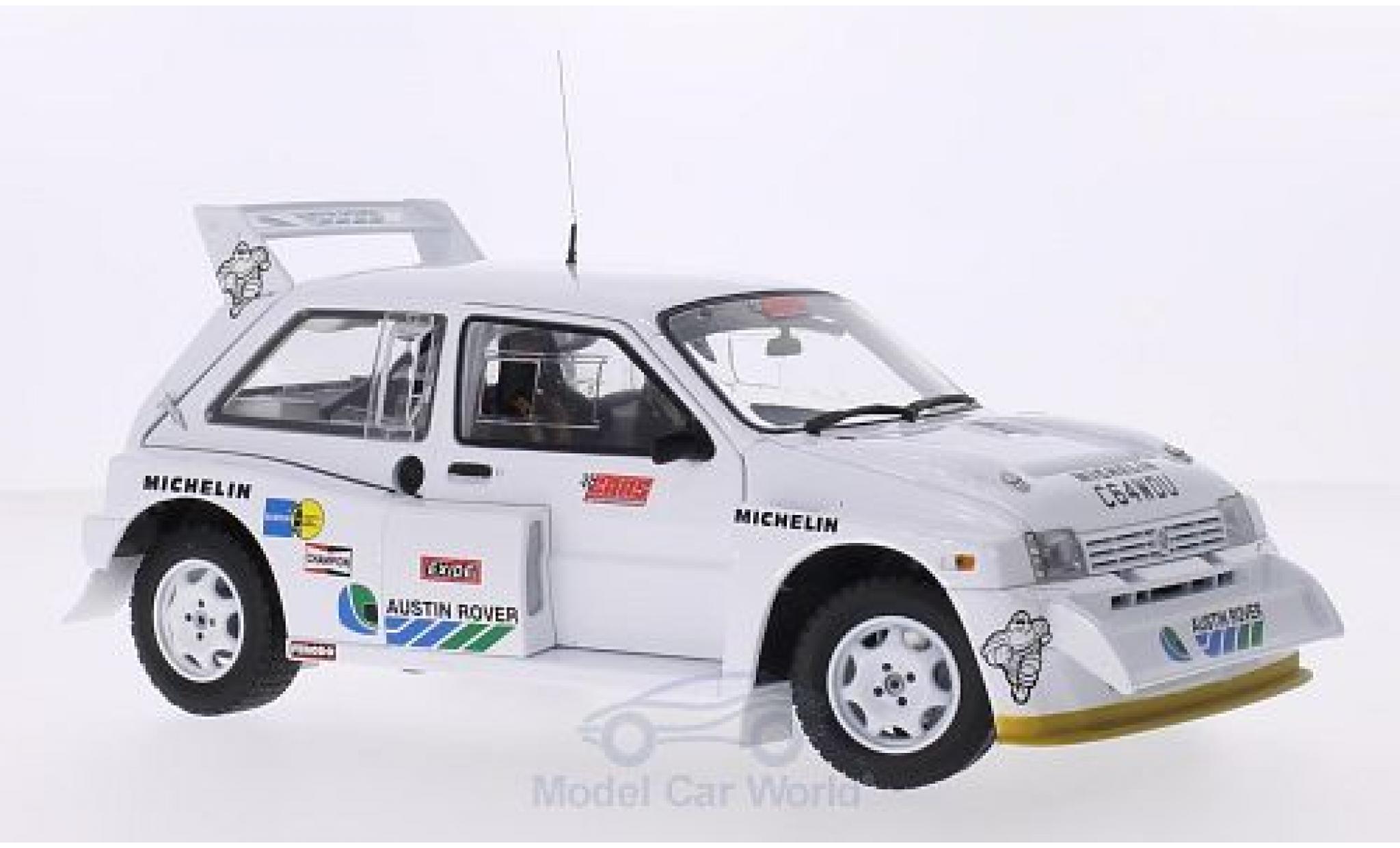 MG Metro 1/18 Sun Star 6R4 wit RHD Testfahrzeug A.Senna modelauto