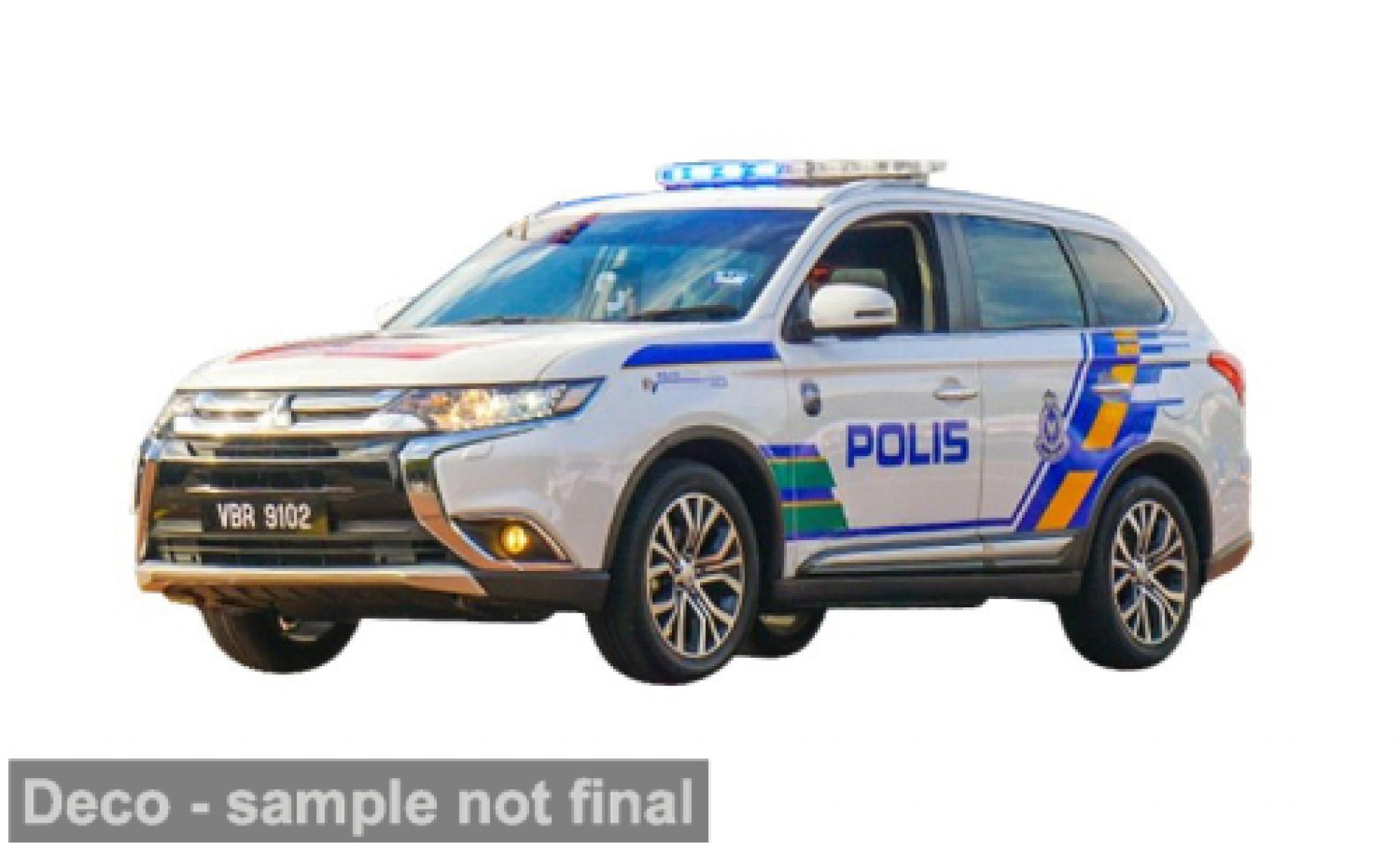 Mitsubishi Outlander 1/43 Sun Star 2018 Politie (MYS) 1:43 modelauto