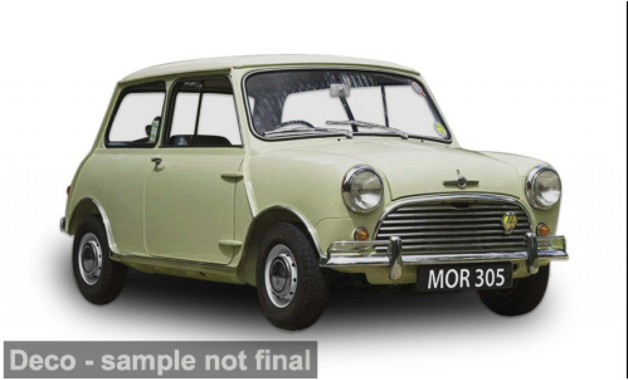 Mini Cooper 1/12 Sun Star Morris mini cooper S geel 1964 1:12 modelauto
