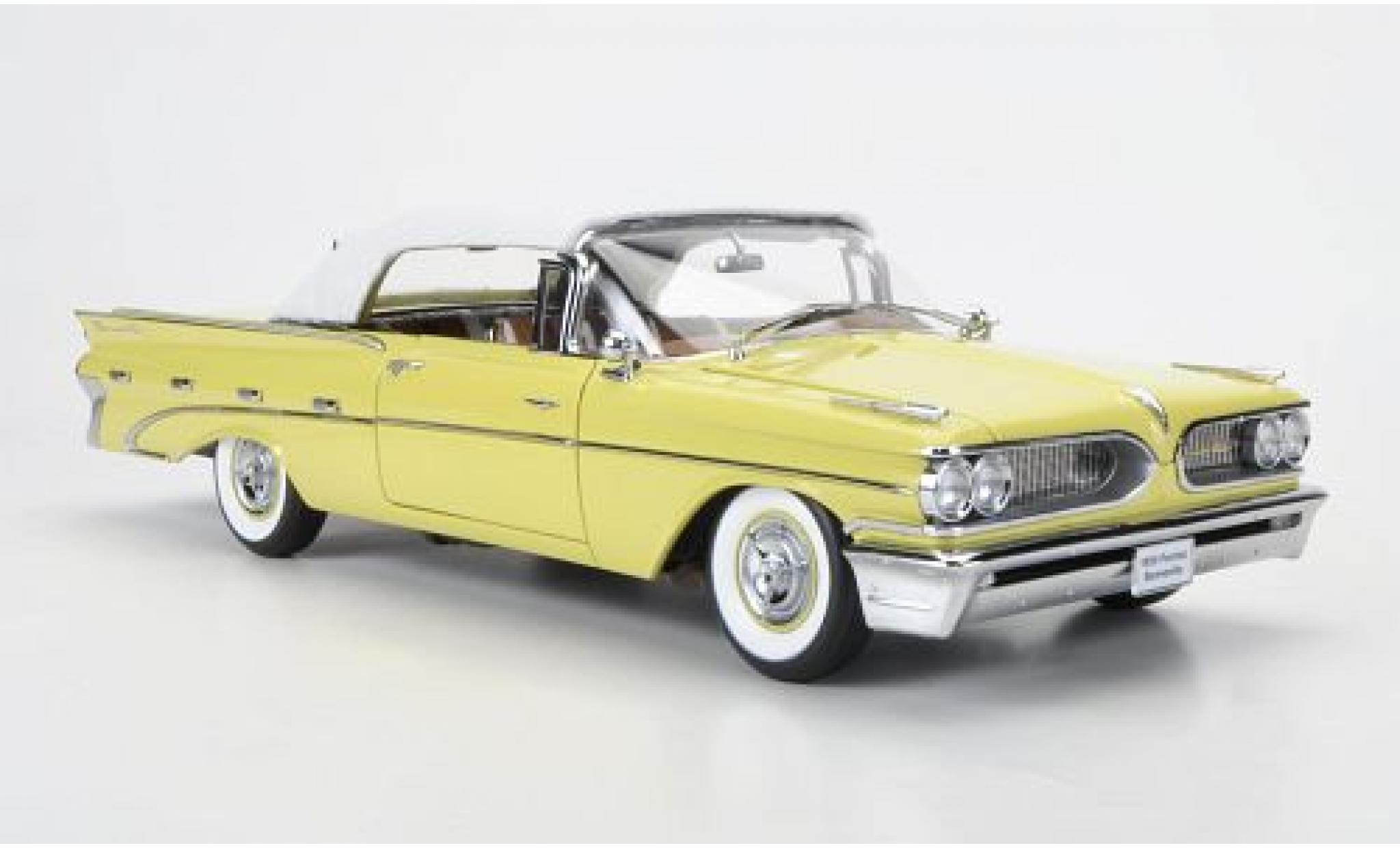 Pontiac Bonneville 1/18 Sun Star Cabriolet wit/geel 1959 ferm&eacute; modelauto