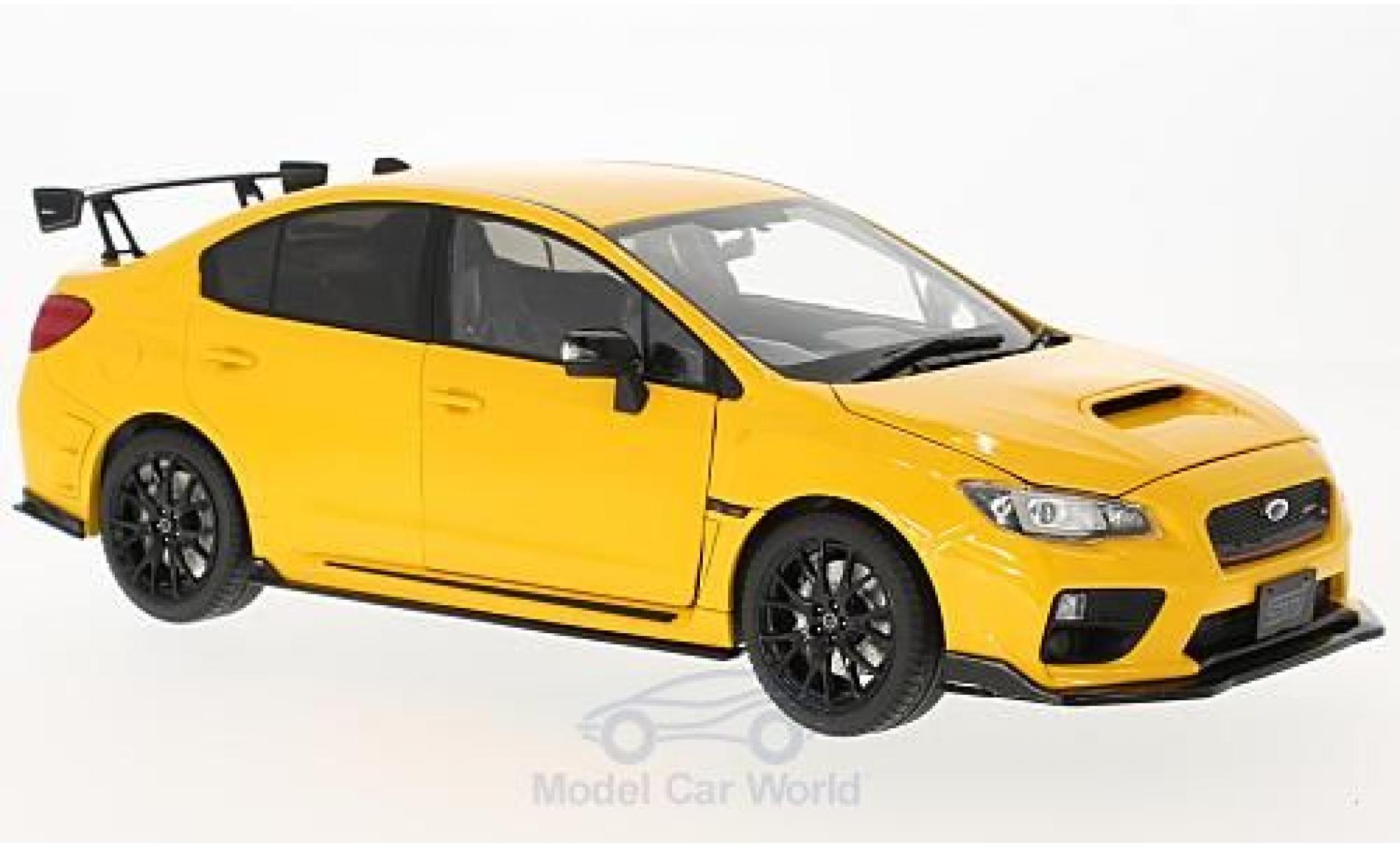 Subaru WRX STI 1/18 Sun Star STI (S207) geel RHD 2015 NBR Challange Package modelauto