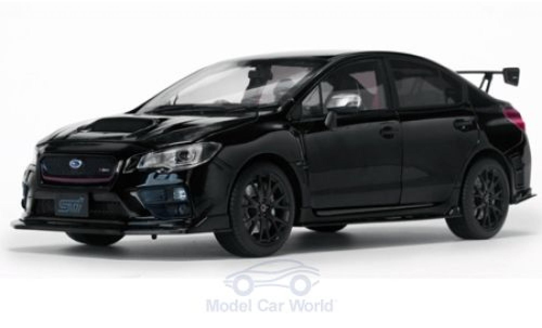 Subaru WRX 1/18 Sun Star STI (S207) zwart RHD 2015 NBR Challenge Package modelauto
