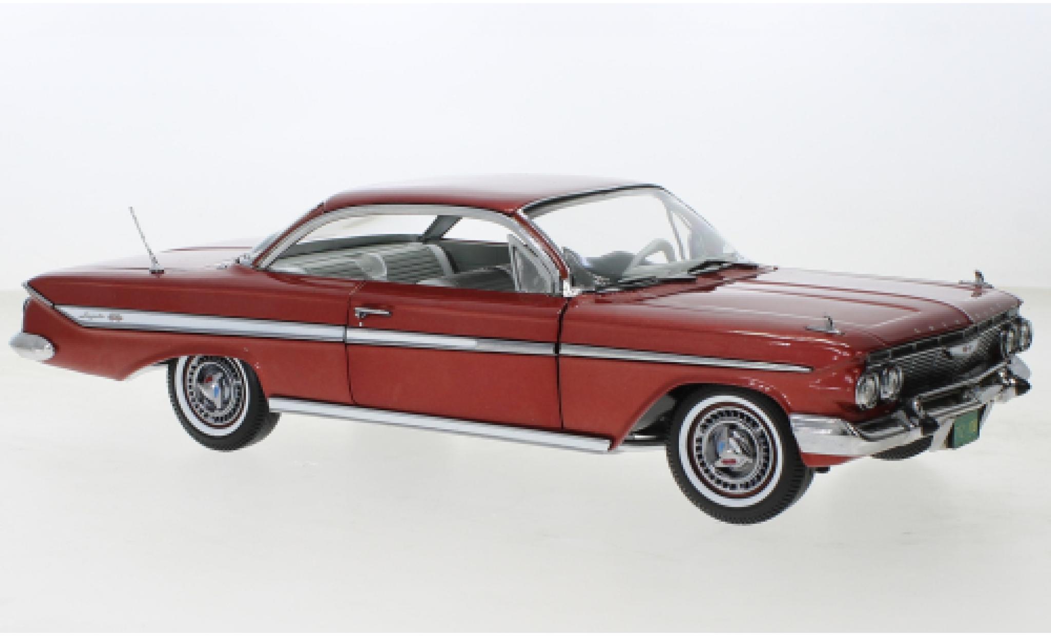 Chevrolet Impala 1/18 Sun Star Sport Coupe metallic rood fonc&eacute; 1961 modelauto