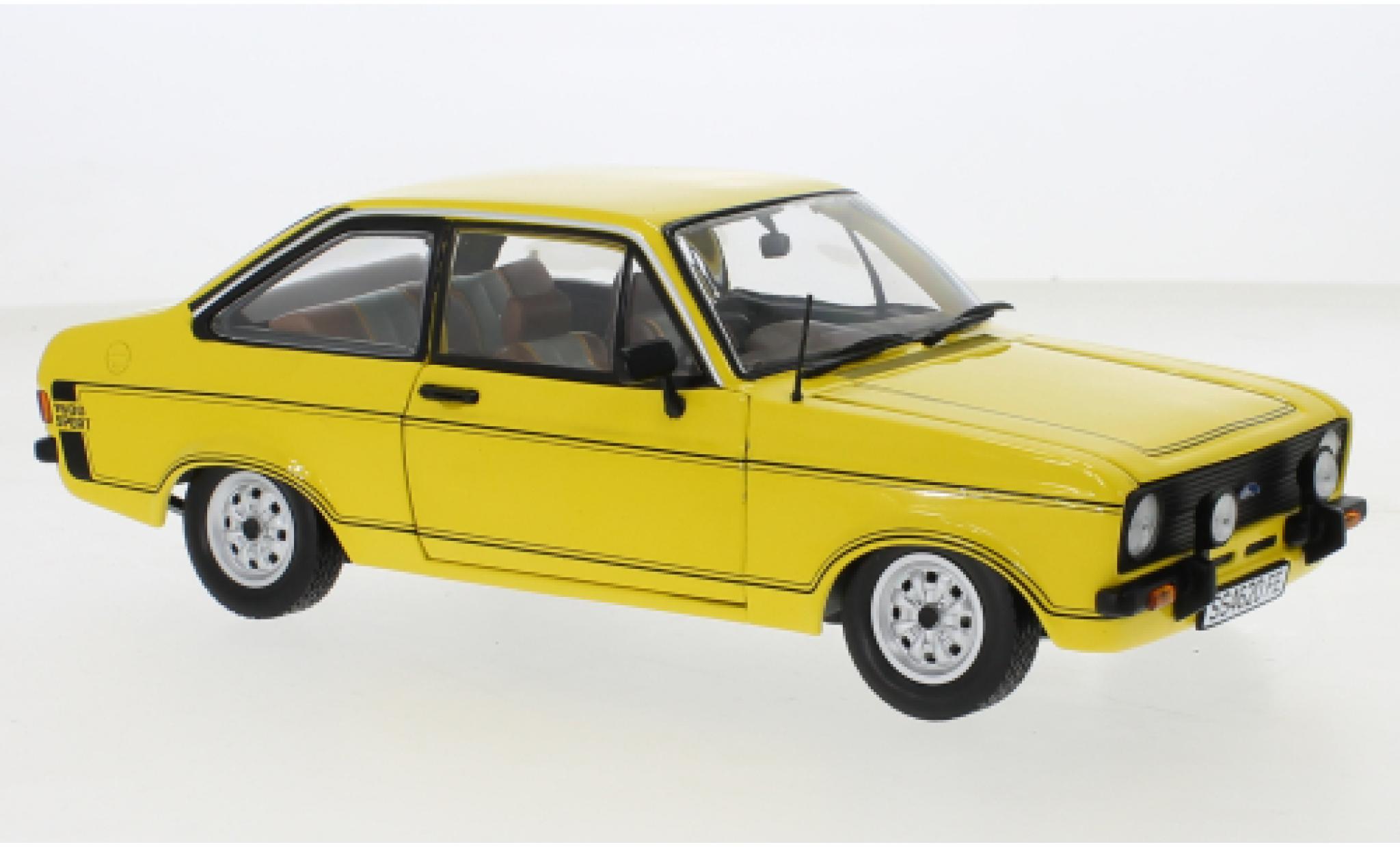 Ford Escort 1/18 Sun Star MK II 1600 Sport geel RHD 1975 modelauto
