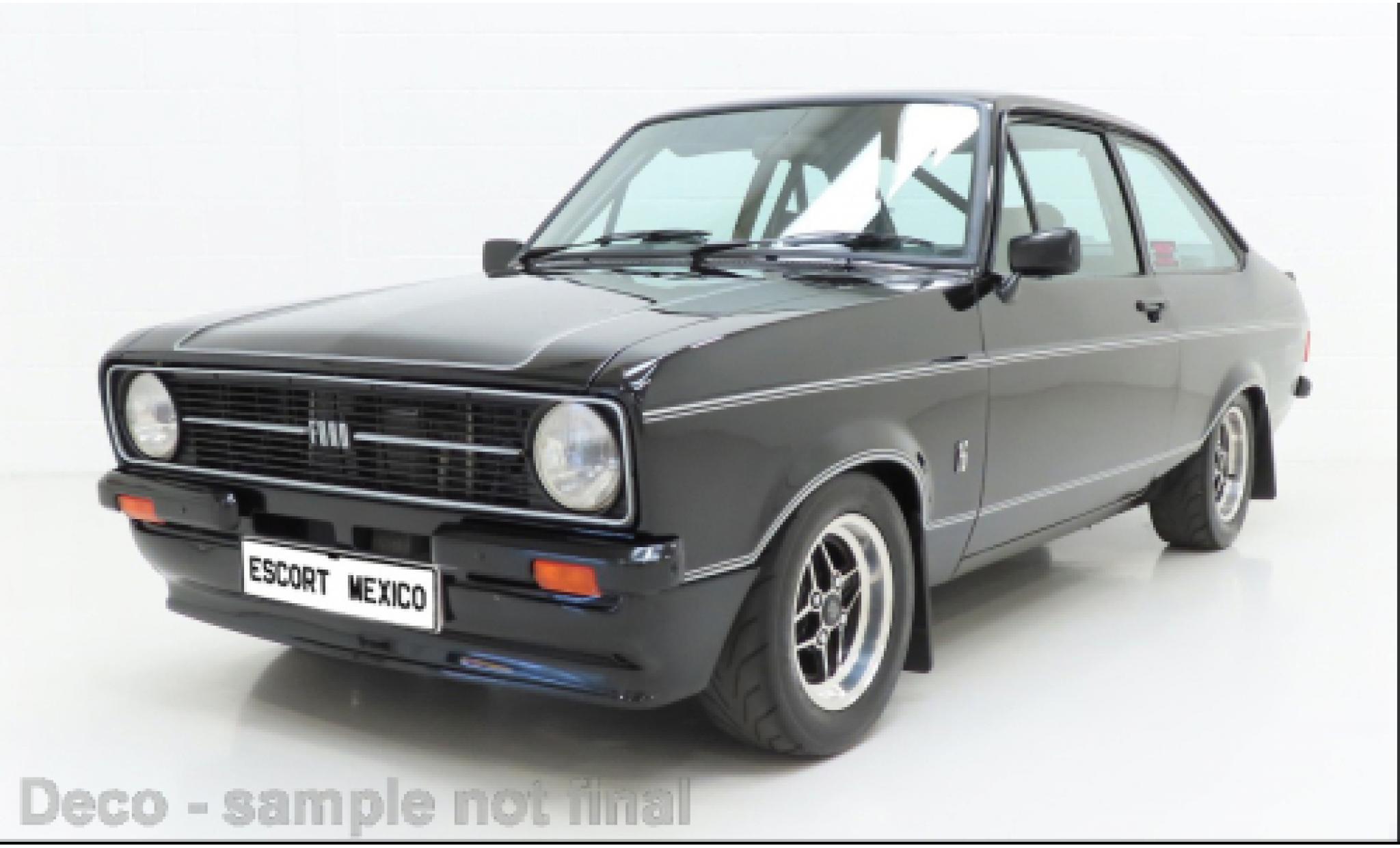 Ford Escort 1/18 Sun Star MkII Mexico zwart RHD 1976 modelauto