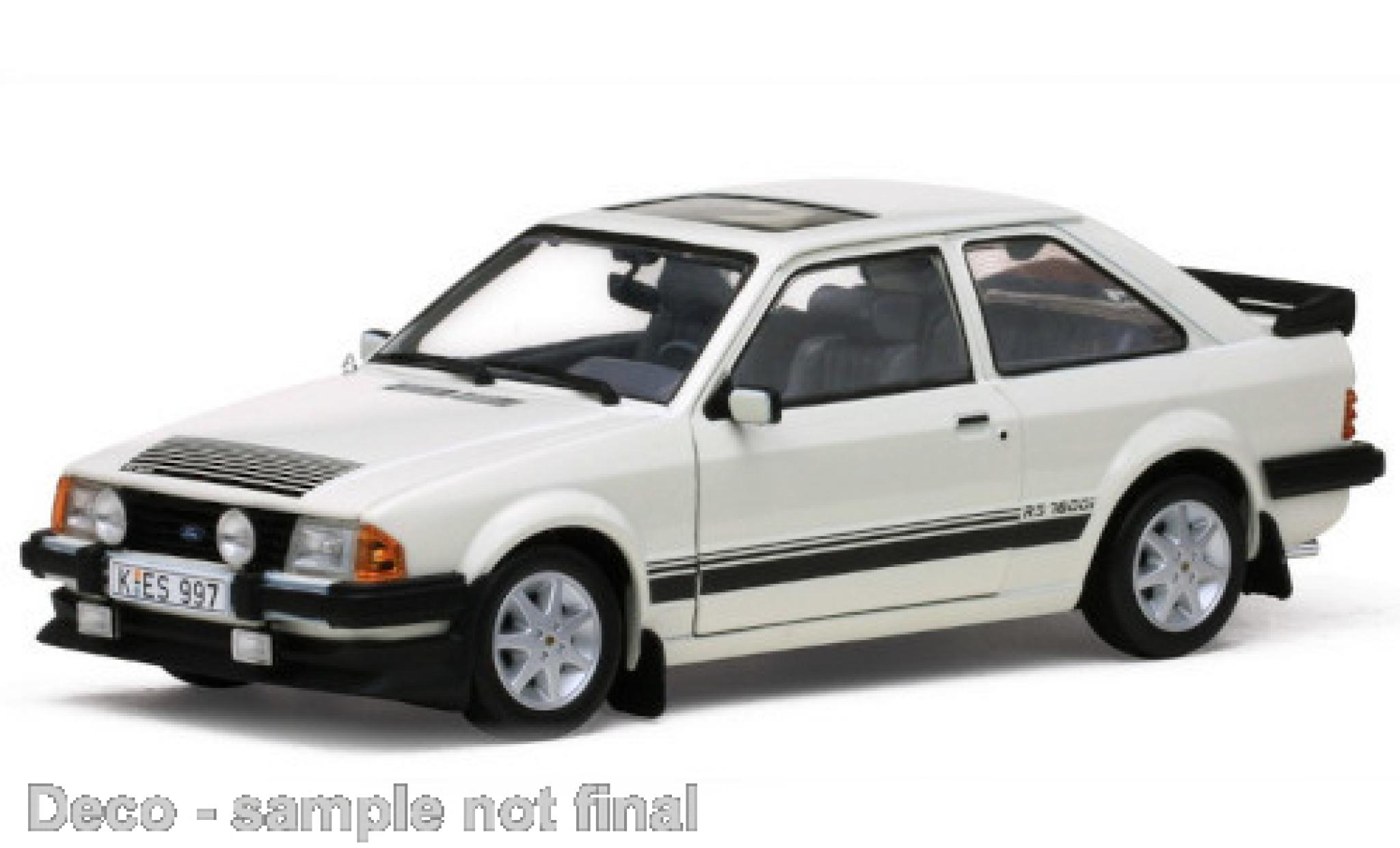 Ford Escort 1/18 Sun Star MKIII RS 1600i wit 1984 modelauto