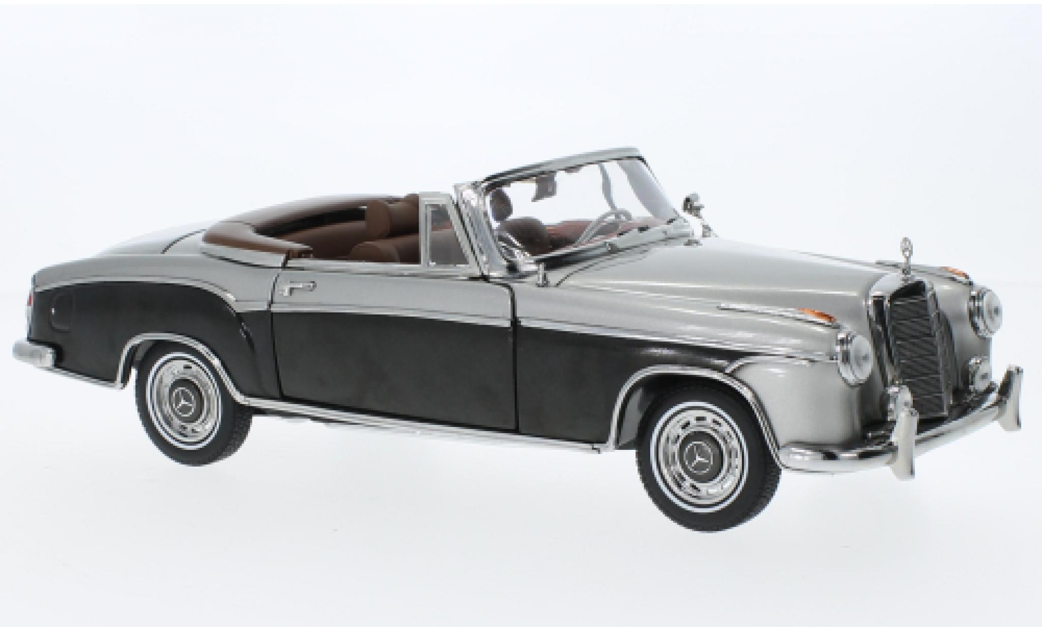 Mercedes 220 1/18 Sun Star SE cabriolet (W128) grijs/grijs 1960 modelauto