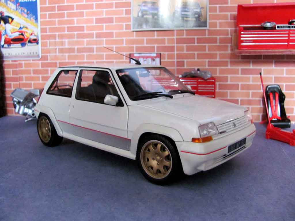 Renault 5 Phase 1 GT Turbo 1 wit jantes clio williams 1/18 Norev