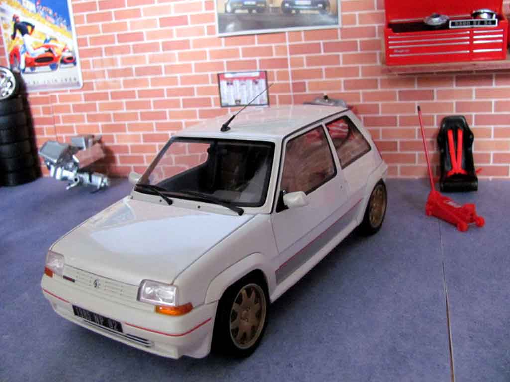 Renault 5 Phase 1 GT Turbo 1 wit jantes clio williams 1/18 Norev