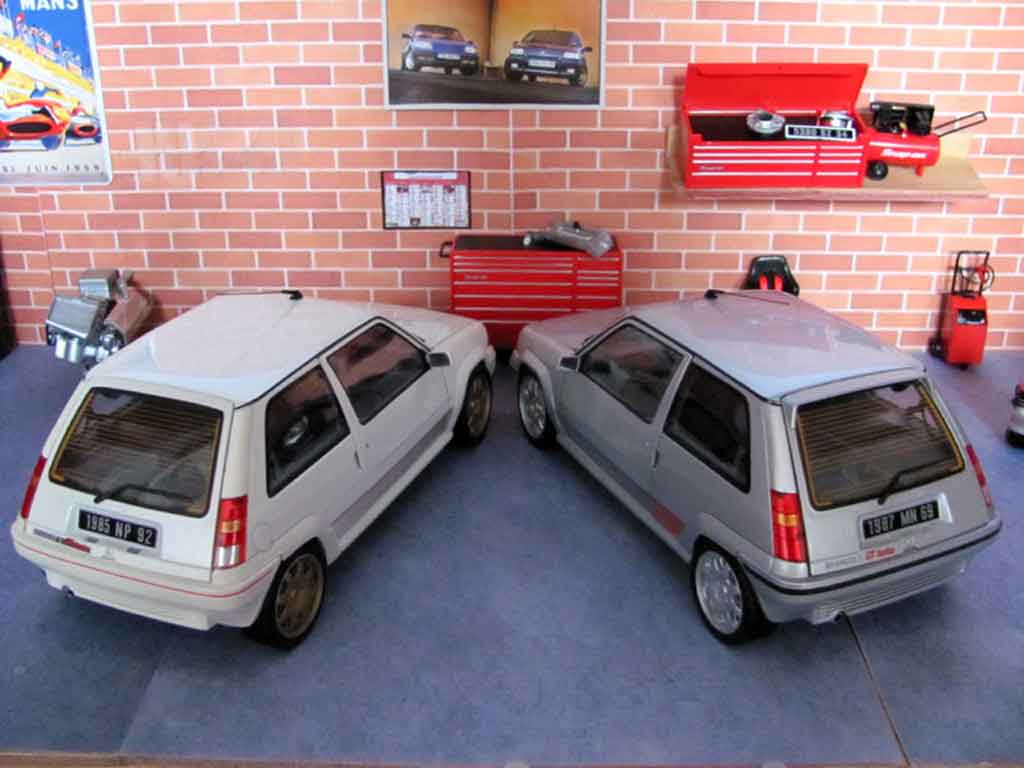 Renault 5 Phase 1 GT Turbo 1 wit jantes clio williams 1/18 Norev