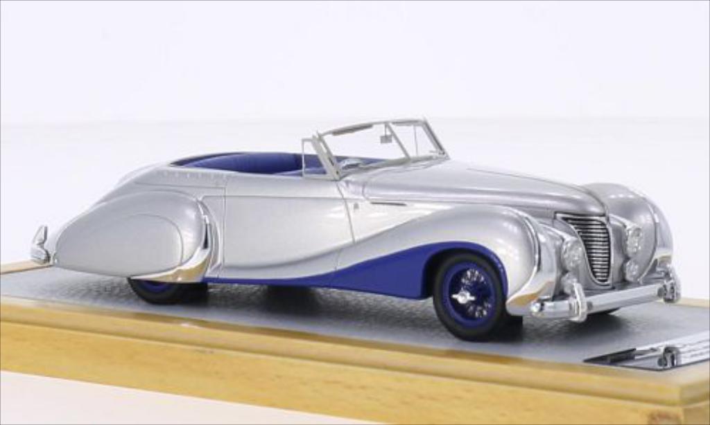 Talbot Lago 1/43 Chromes T26 Record Cabriolet Saoutchik grijs/blauw RHD 1948 modelauto