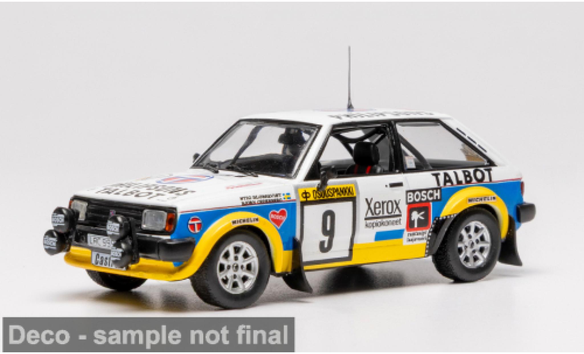 Talbot Sunbeam 1/43 IXO Lotus 1000 Lakes Rally 1981 #9 S.Blomqvist/B.Cederberg 1:43 modelauto