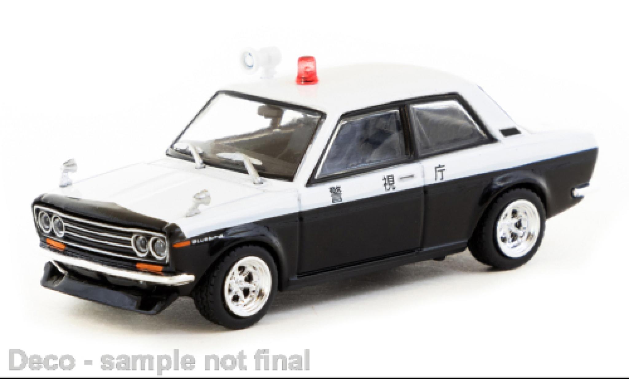 Datsun 510 1/64 Tarmac Works Japanische Politie 1:64 modelauto