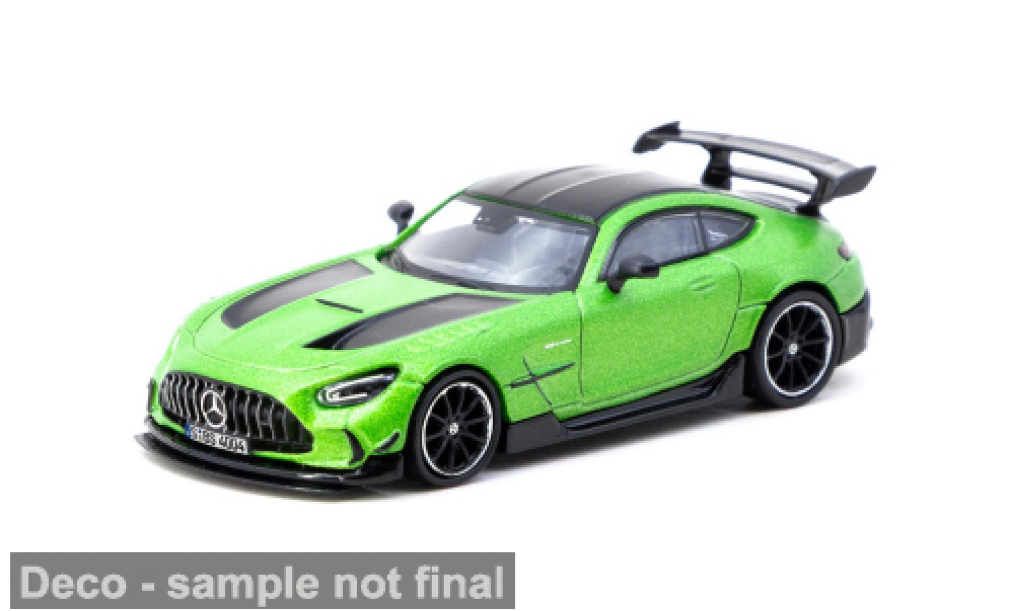 Mercedes AMG GT 1/64 Tarmac Works Black Series groen/zwart 1:64 modelauto
