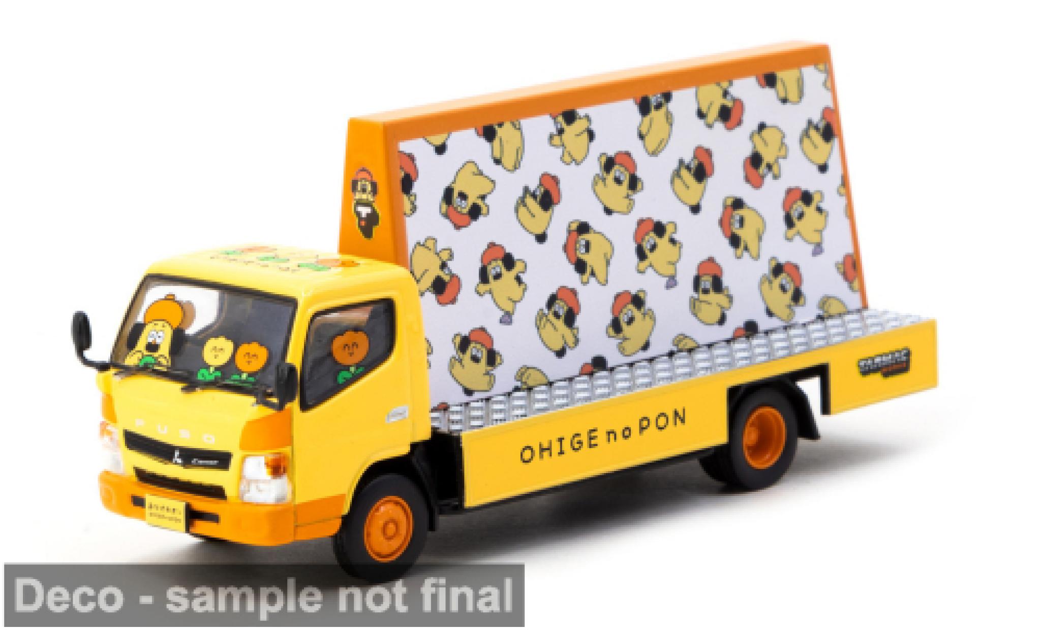 Mitsubishi Fuso 1/64 Tarmac Works Canter geel 1:64 modelauto