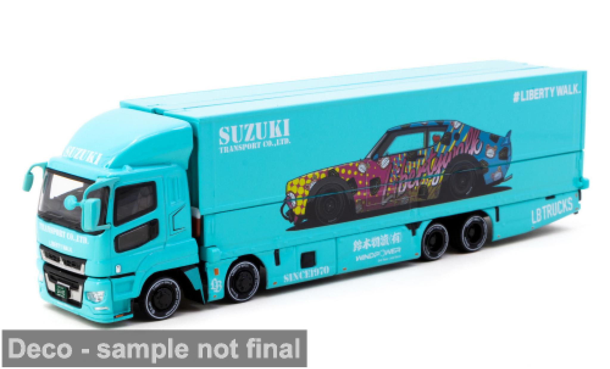 Mitsubishi Fuso 1/64 Tarmac Works Super Great turquoise 1:64 modelauto