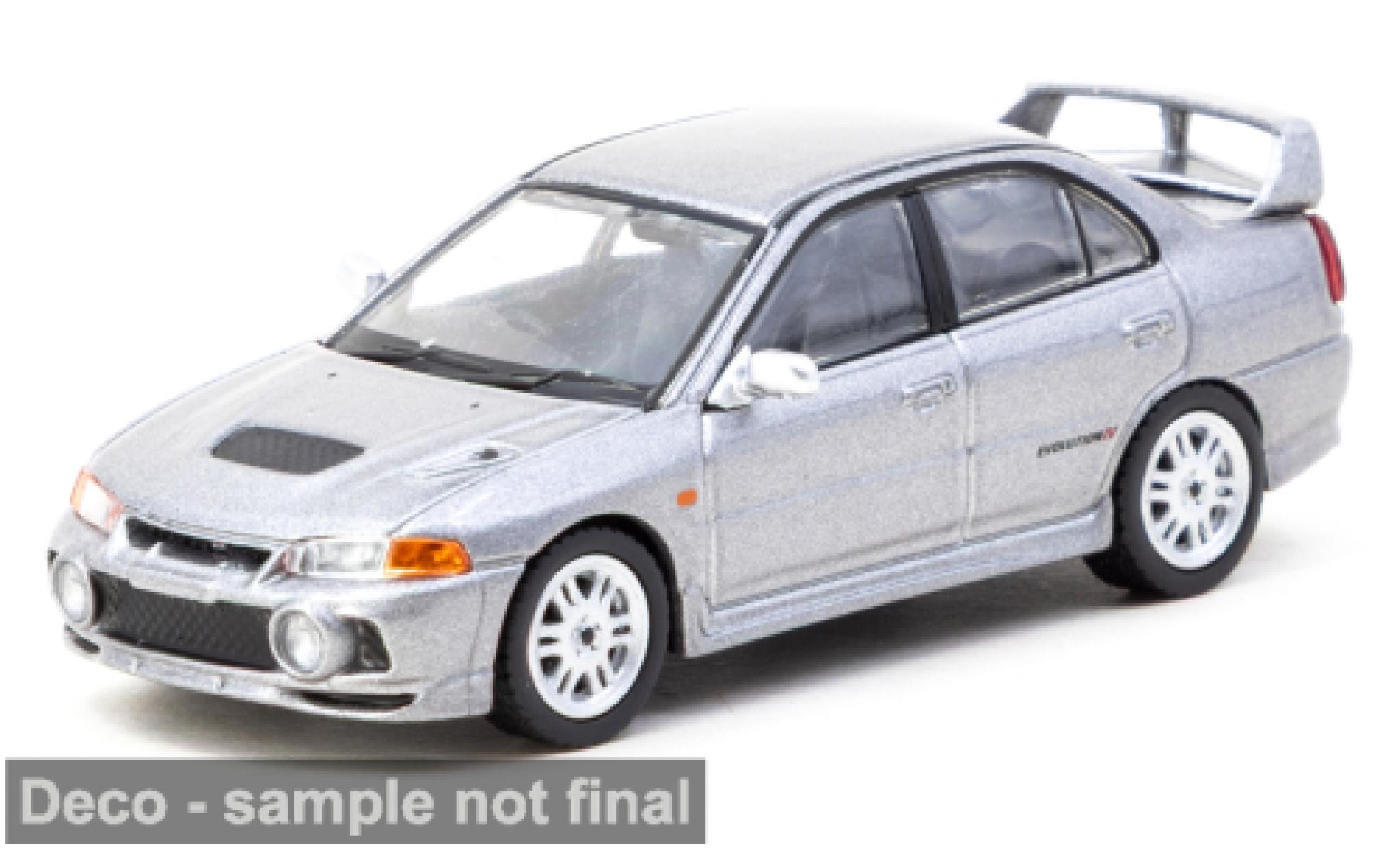 Mitsubishi Lancer 1/64 Tarmac Works GSR Evolution IV grijs 1:64 modelauto