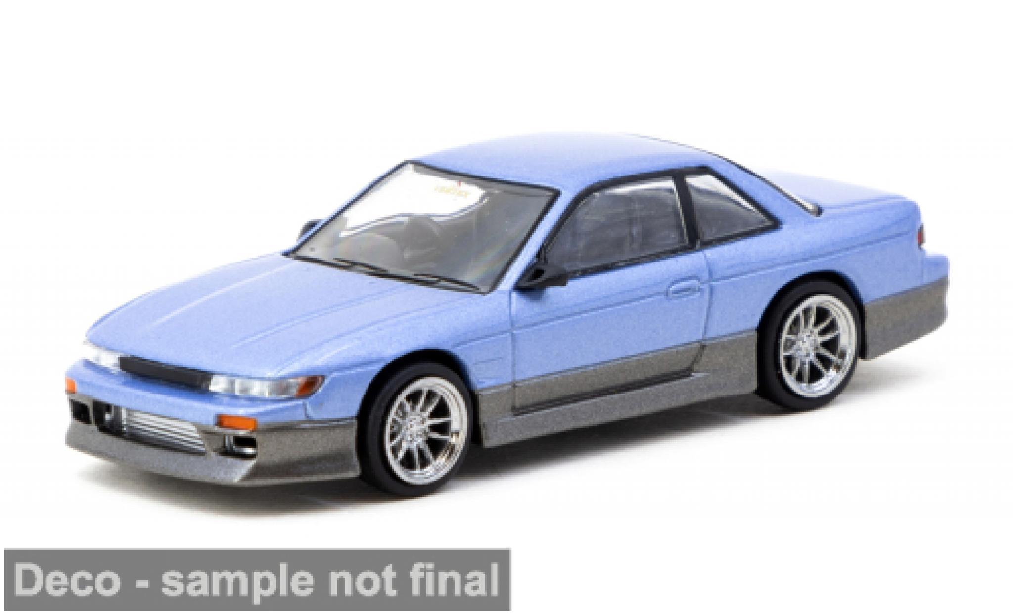 Nissan Silvia 1/64 Tarmac Works (S13) blauw/grijs 1:64 modelauto