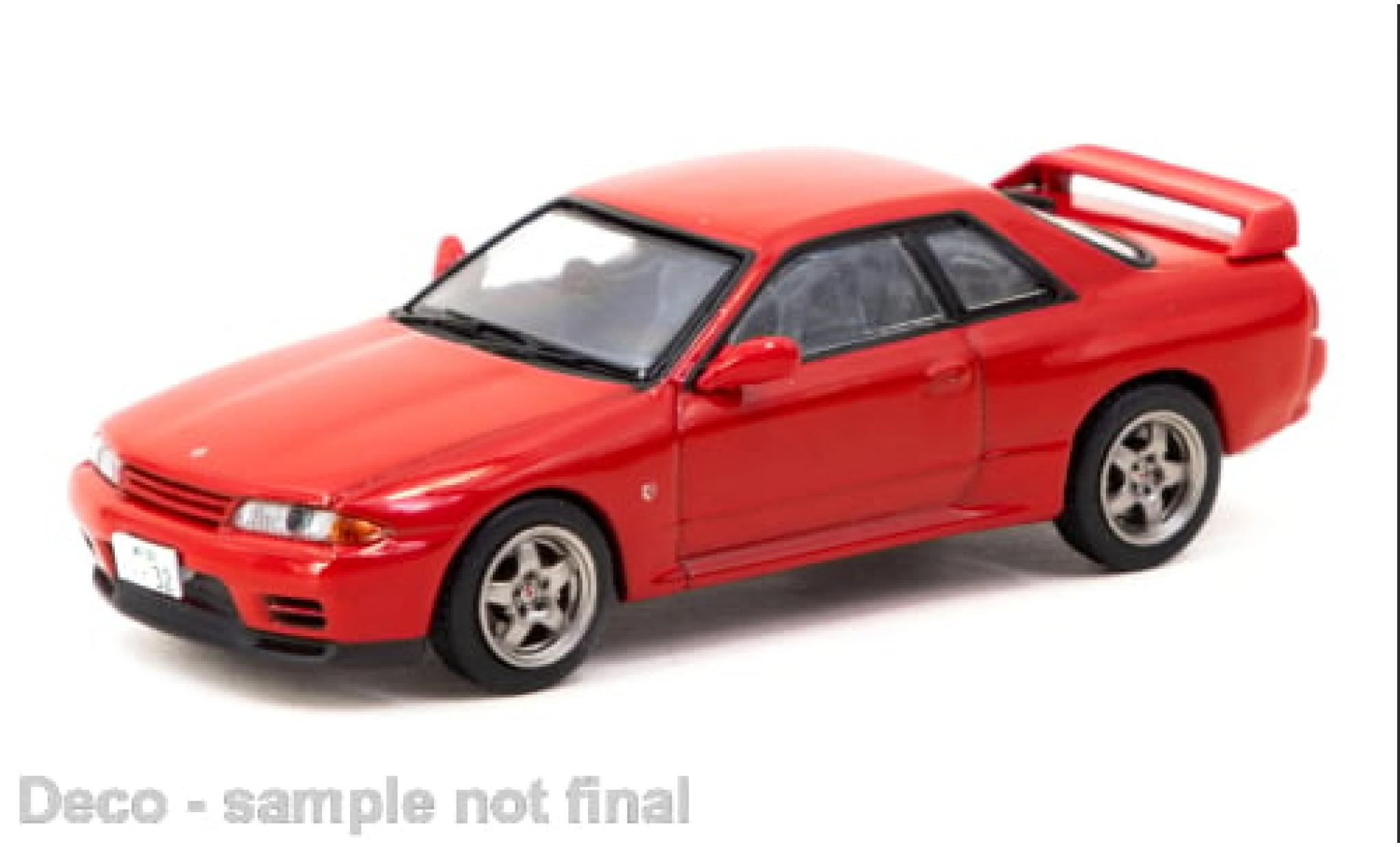 Nissan Skyline 1/64 Tarmac Works GT-R (R32) rood 1:64 modelauto