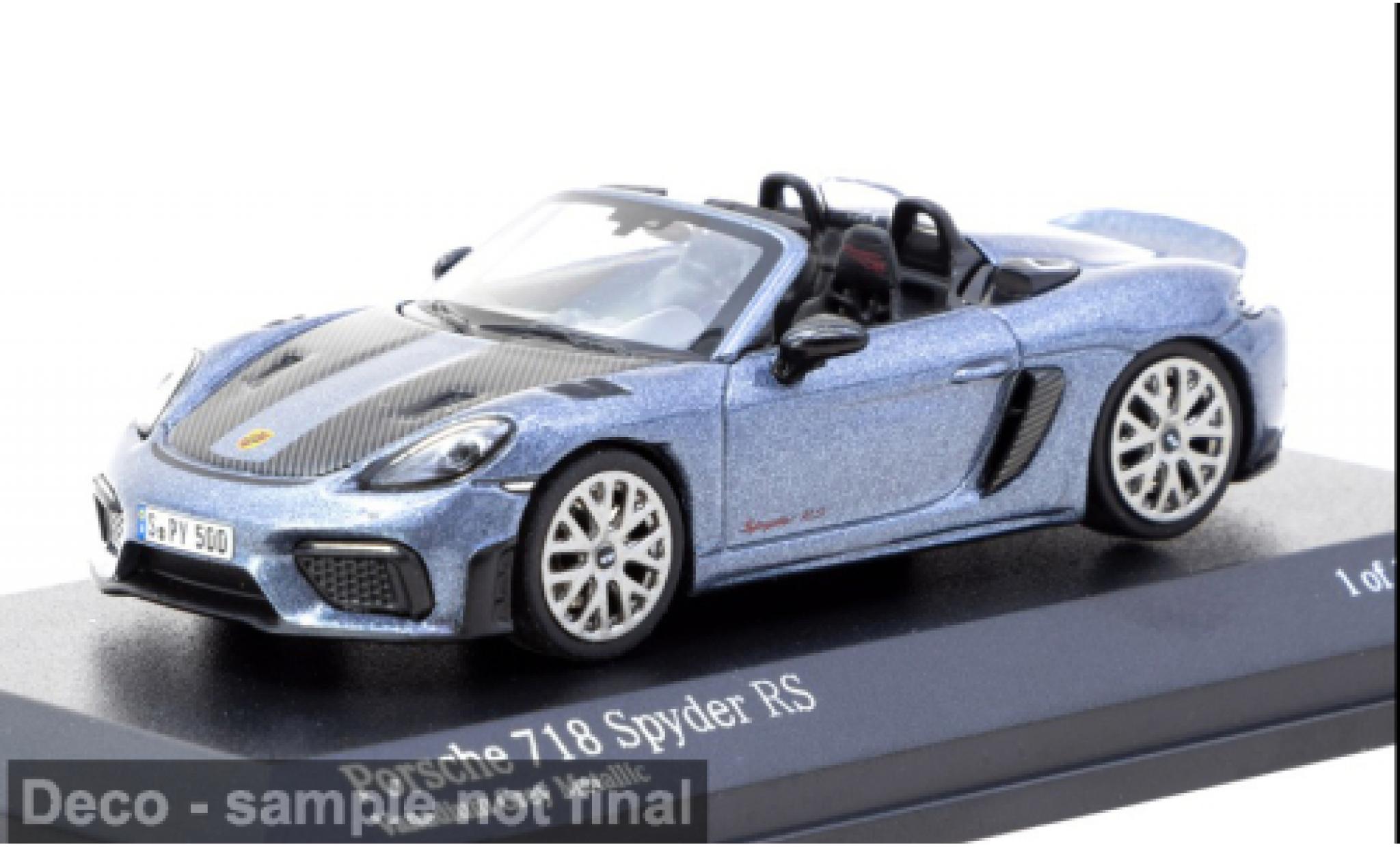 Porsche 718 1/64 Tarmac Works Spyder RS grijs 1:64 modelauto