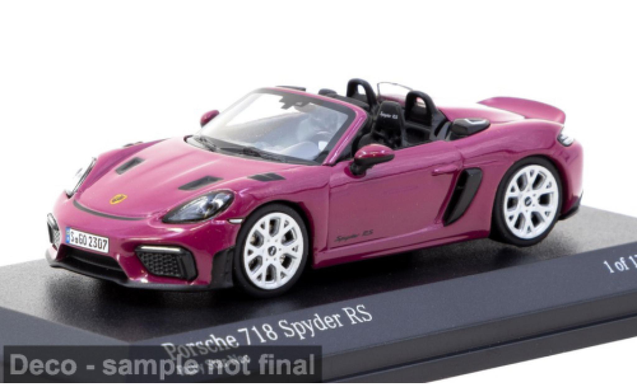 Porsche 718 1/64 Tarmac Works Spyder RS roze 1:64 modelauto