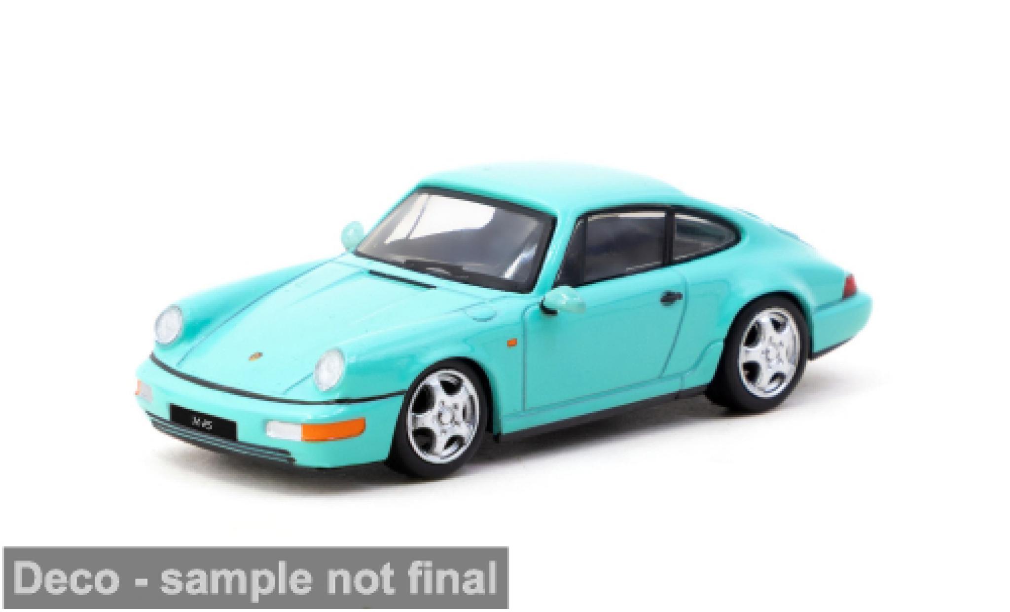 Porsche 964 RS 1/64 Tarmac Works 911  Carrera turquoise 1:64 modelauto
