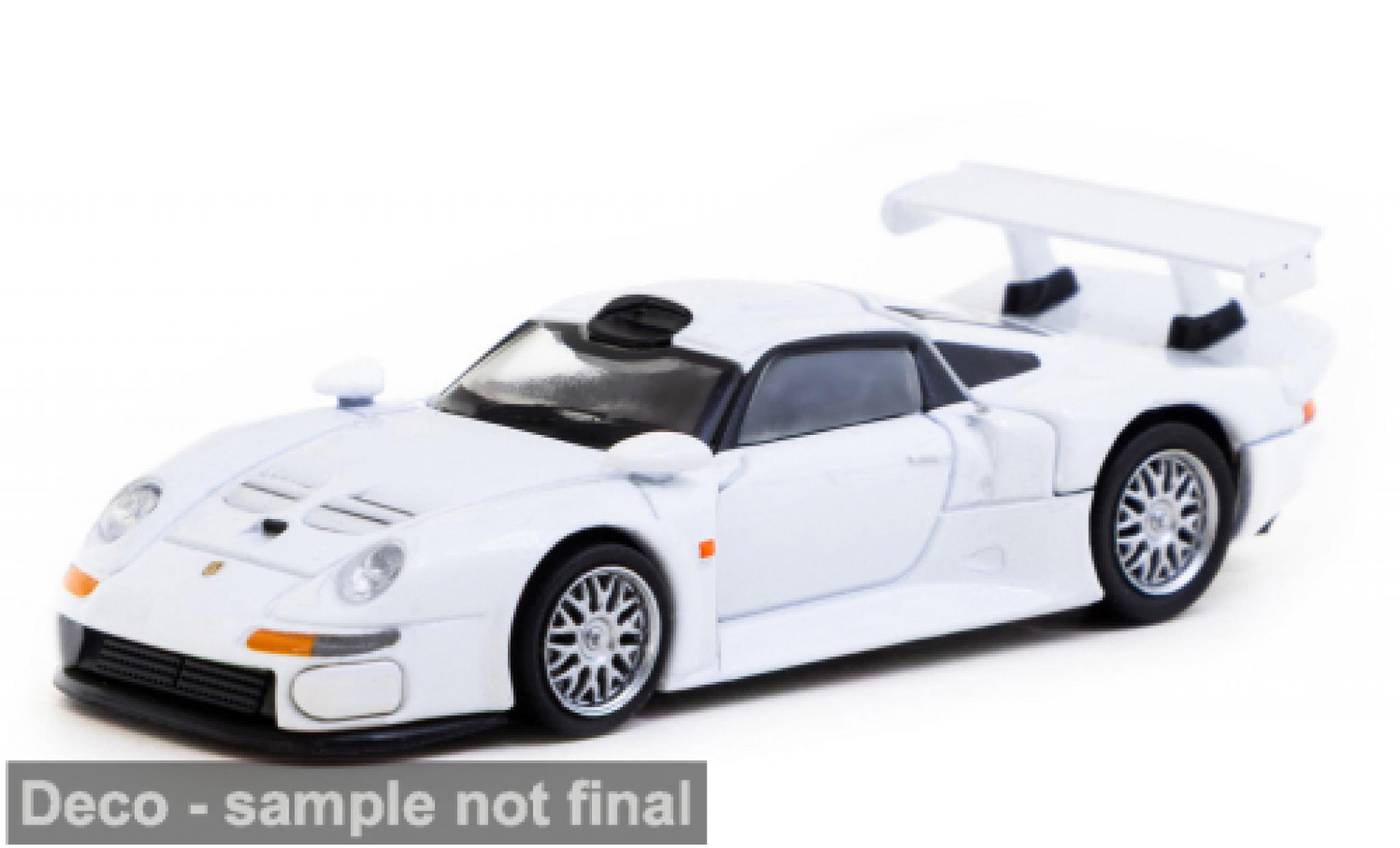 Porsche 911 1/64 Tarmac Works GT1 wit 1:64 modelauto