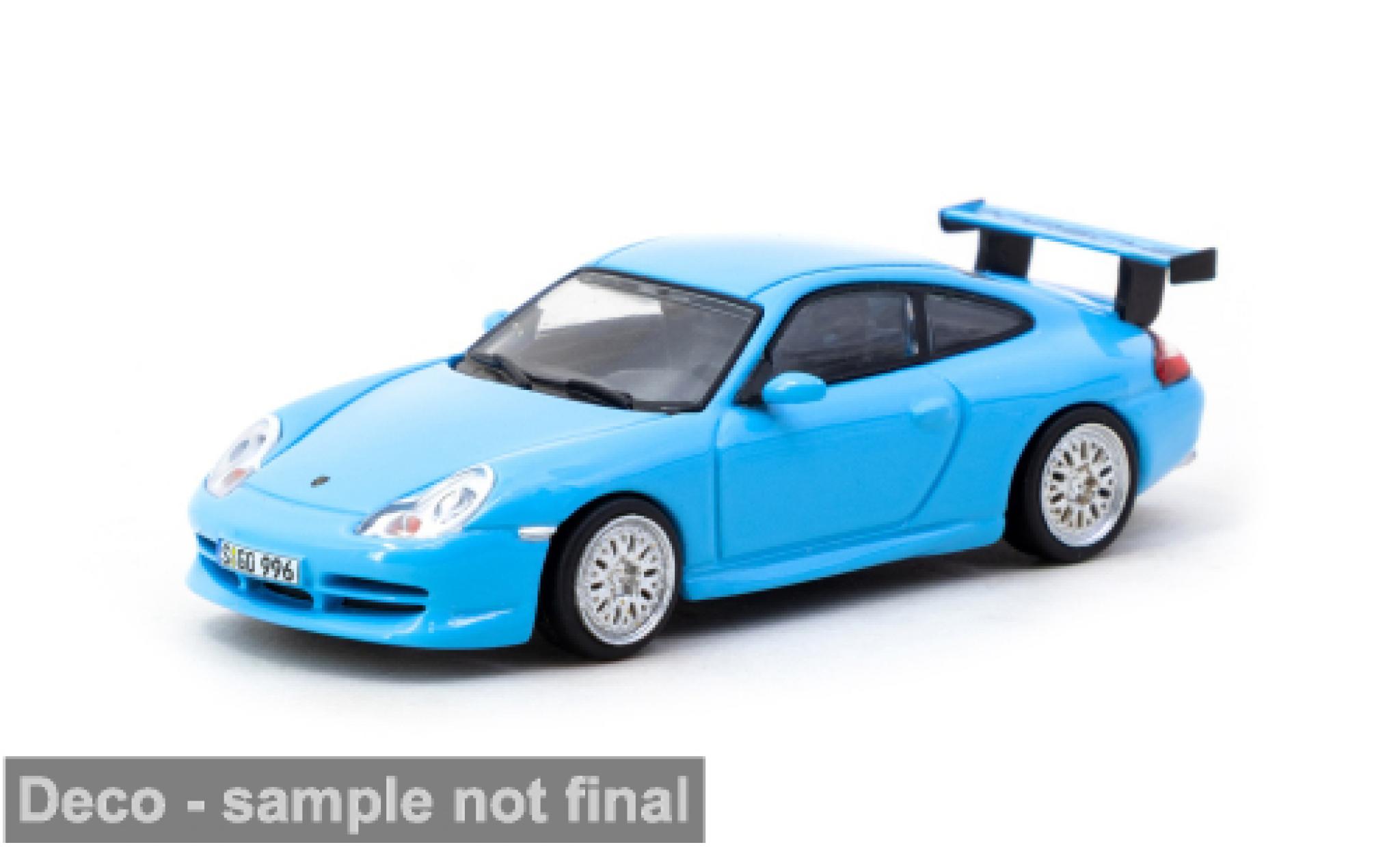 Porsche 996 GT3 1/64 Tarmac Works 911  blauw 1:64 modelauto