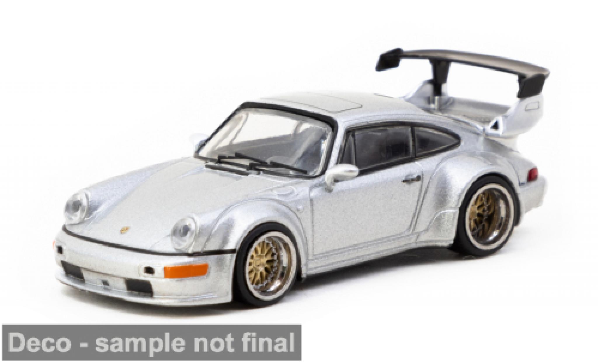 Porsche 964 RWB 1/64 Tarmac Works 911  grijs 1:64 modelauto