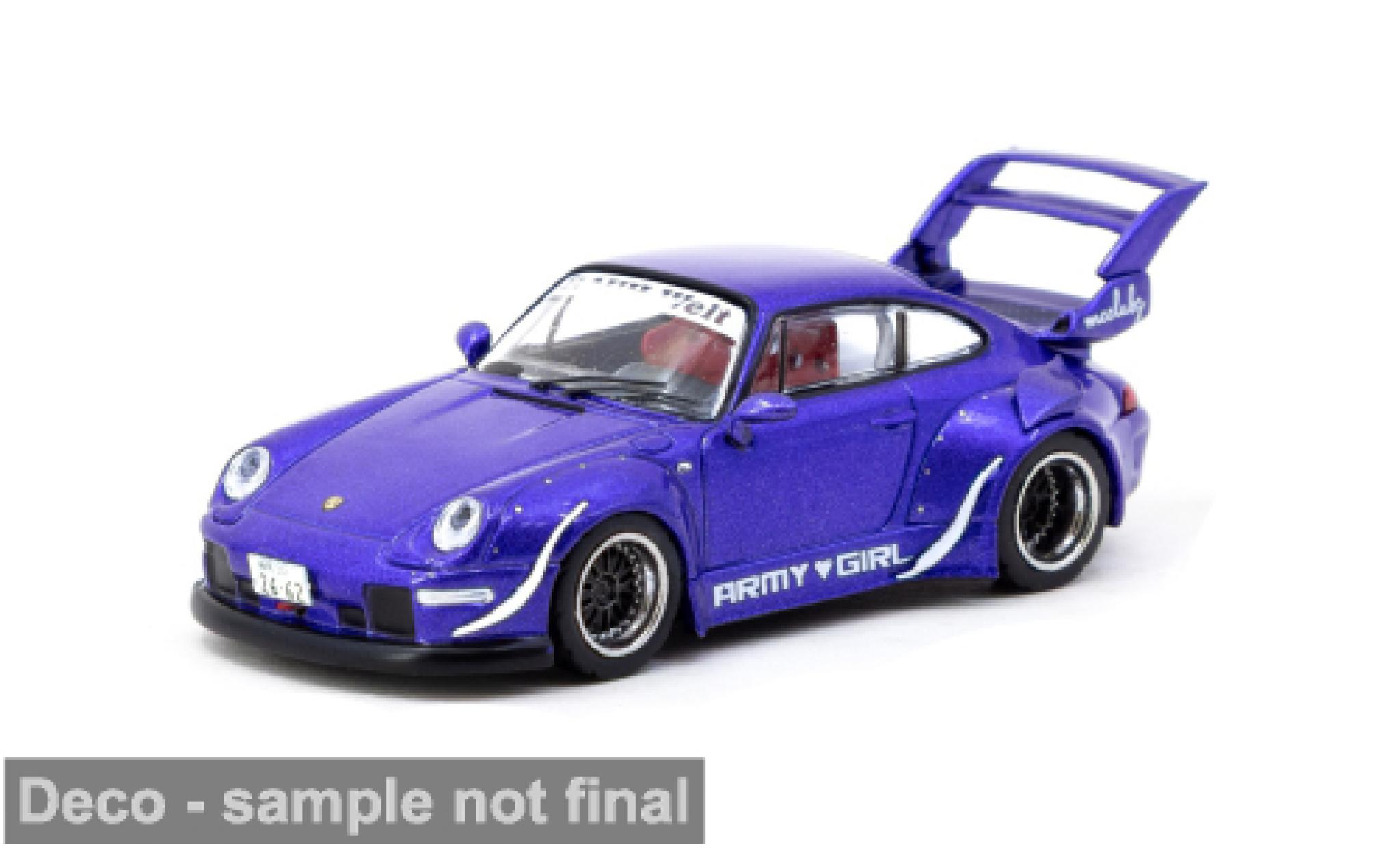 Porsche 993 RWB 1/64 Tarmac Works Army Girl 1:64 modelauto